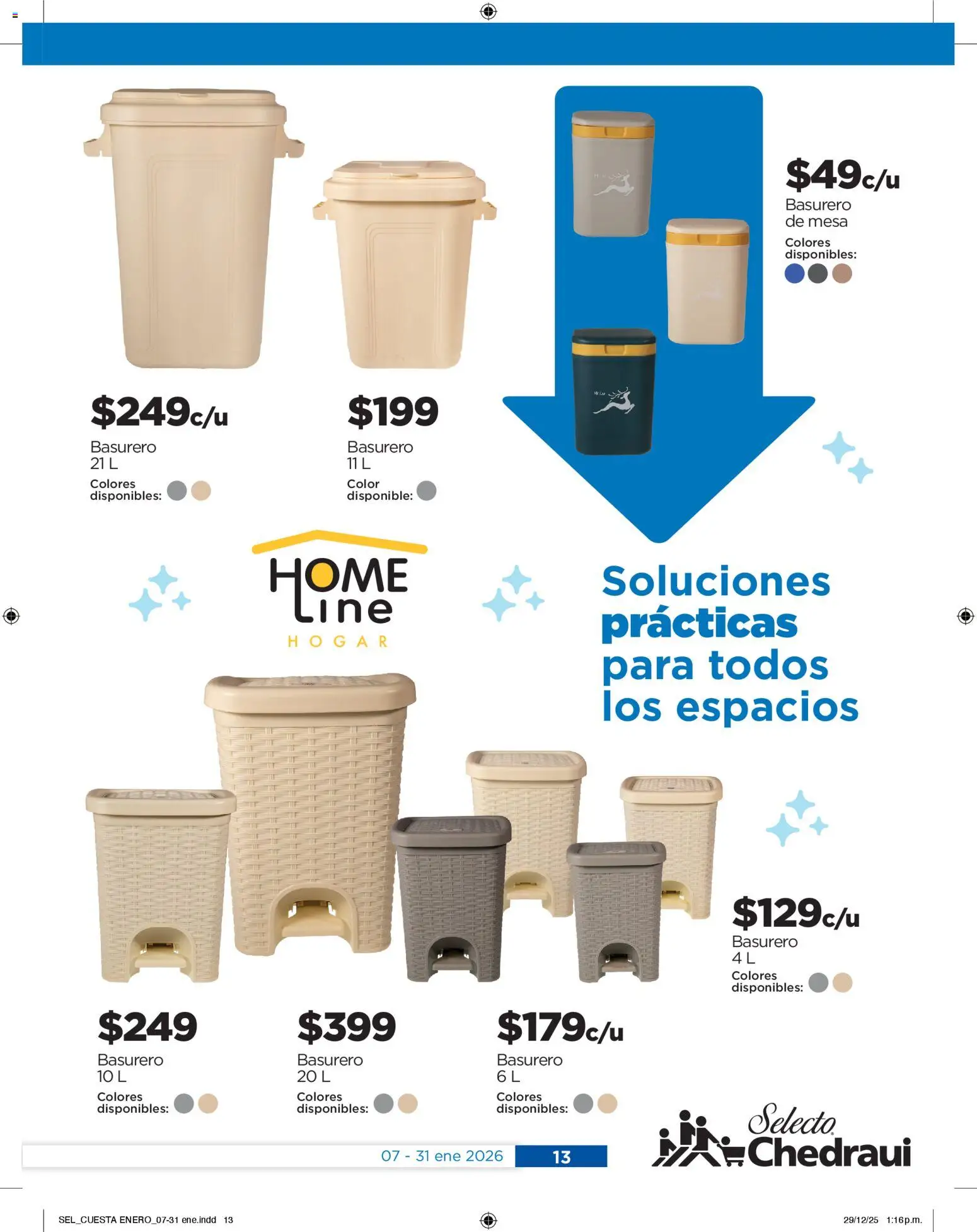 Nuevas ofertas de Chedraui válidas en toda la República Mexicana desde el 07.01.2026. ¡Encuentra las mejores ofertas en Chedraui folleto Llevarte más cuesta menos! | Página: 13 | Productos: Mesa