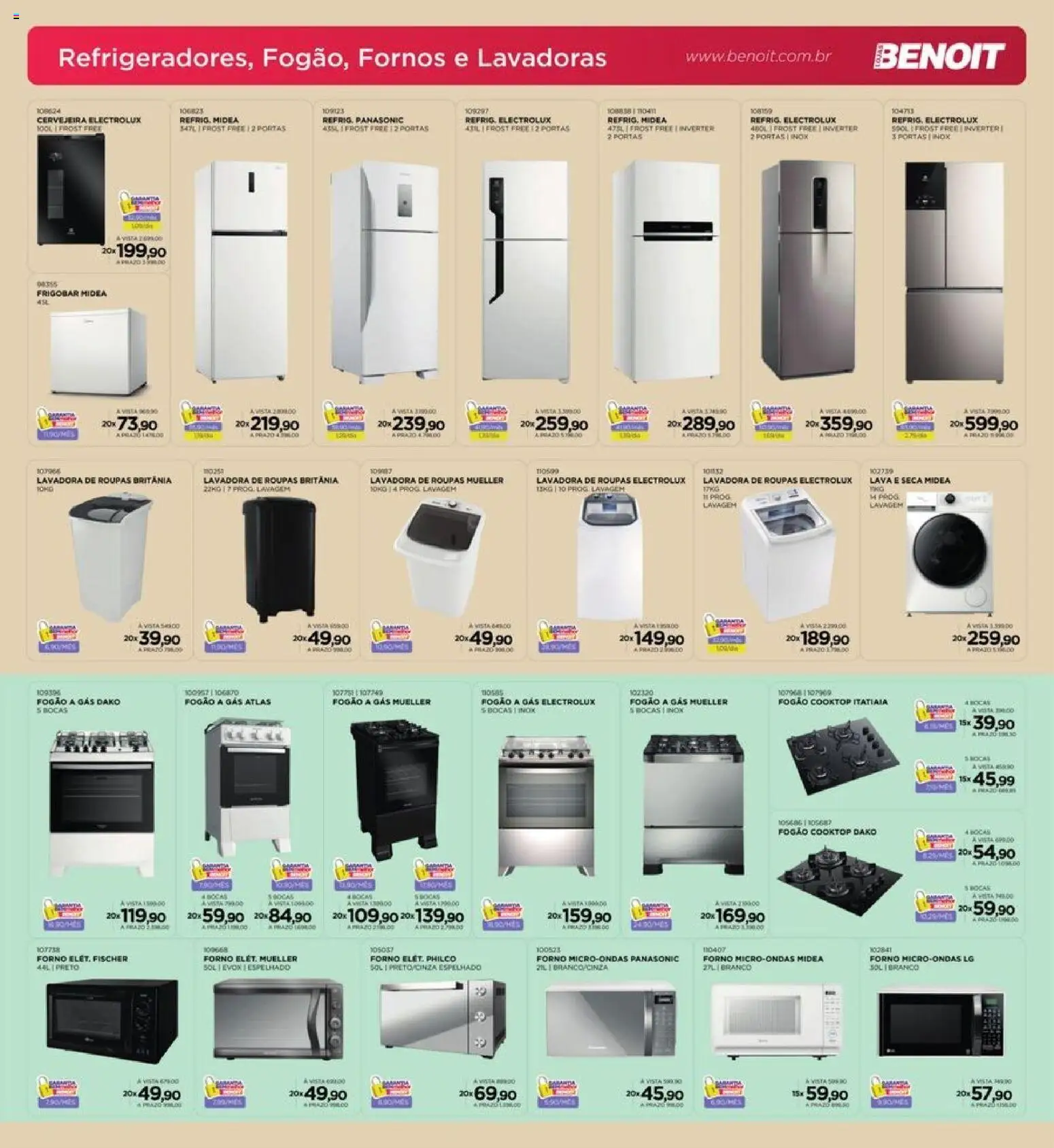 Benoit Folheto - válido de 01.11.2025 | Página: 7 | Produtos: Forno, Cooktop, Lavadora de roupas, Lava e seca