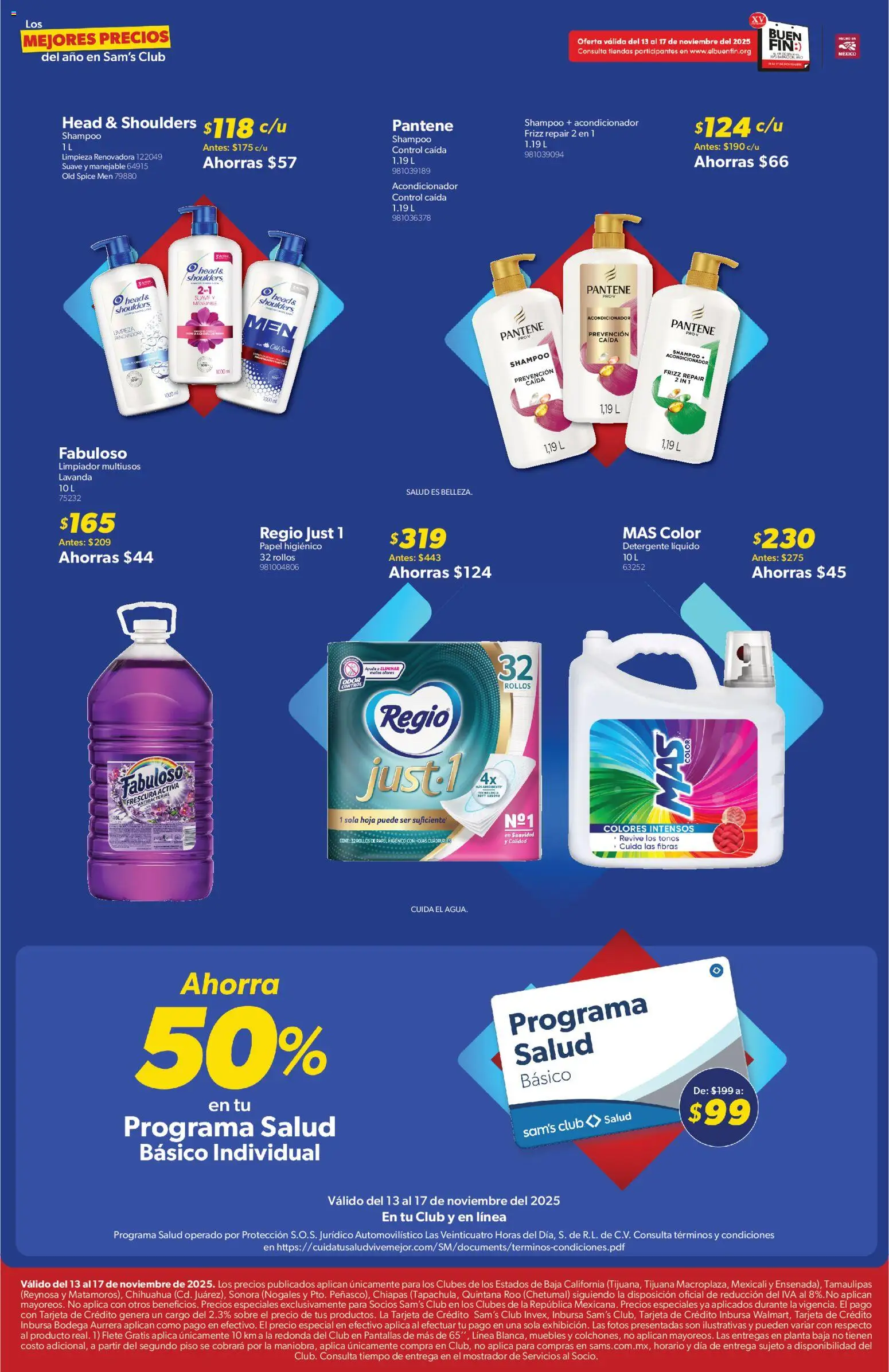 Nuevas ofertas de Sam's Club válidas en toda la República Mexicana desde el 13.11.2025. ¡Encuentra las mejores ofertas en Sam's Club Buen Fin ! | Página: 4 | Productos: Limpiador, Papel higiénico, Acondicionador, Sobre