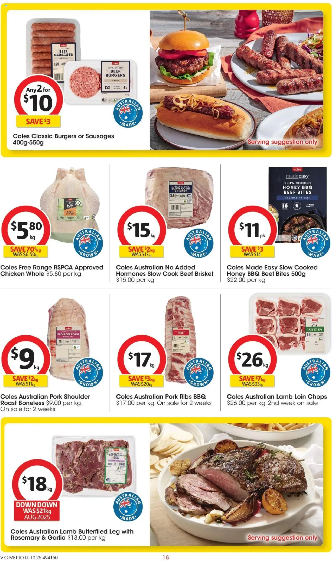 Coles catalogue - valid from 01.10.2025 | Page: 18 | Products: Honey, Chicken, Lamb, Garlic