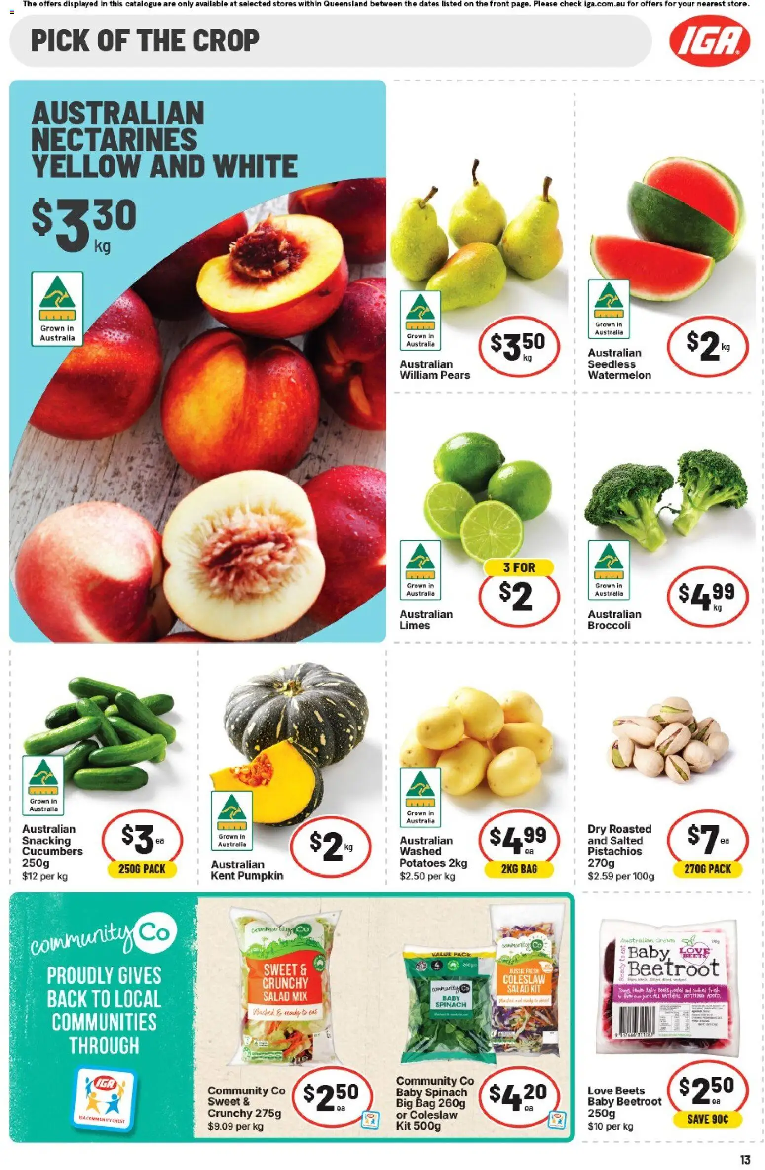 IGA catalogue - valid from 04.03.2026 | Page: 16 | Products: Milk, Tomatoes, Nuts, Potatoes