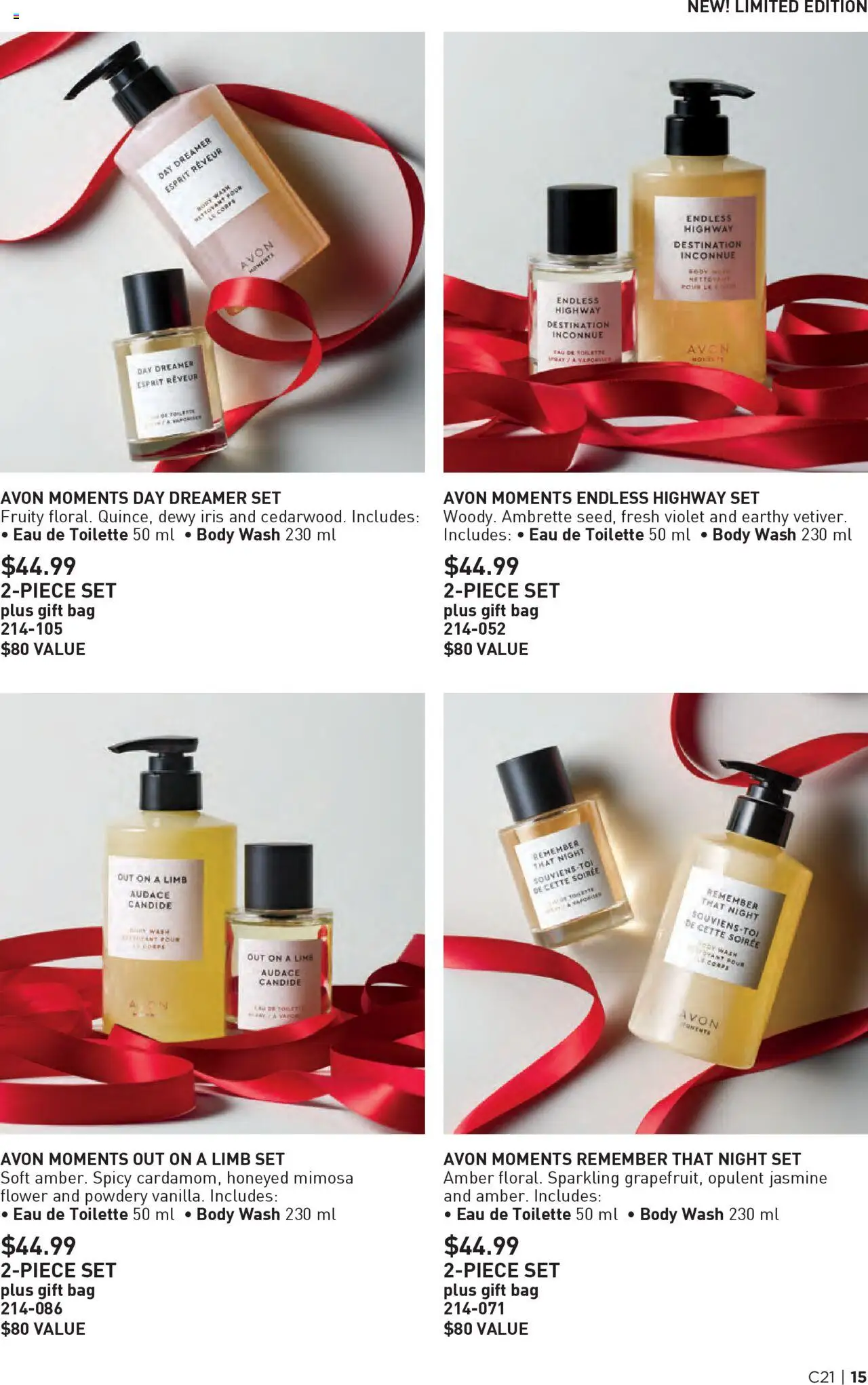 Avon flyer valid from 09.10.2025 | Page: 15 | Products: Bag, Eau de toilette, Body wash, Toilette