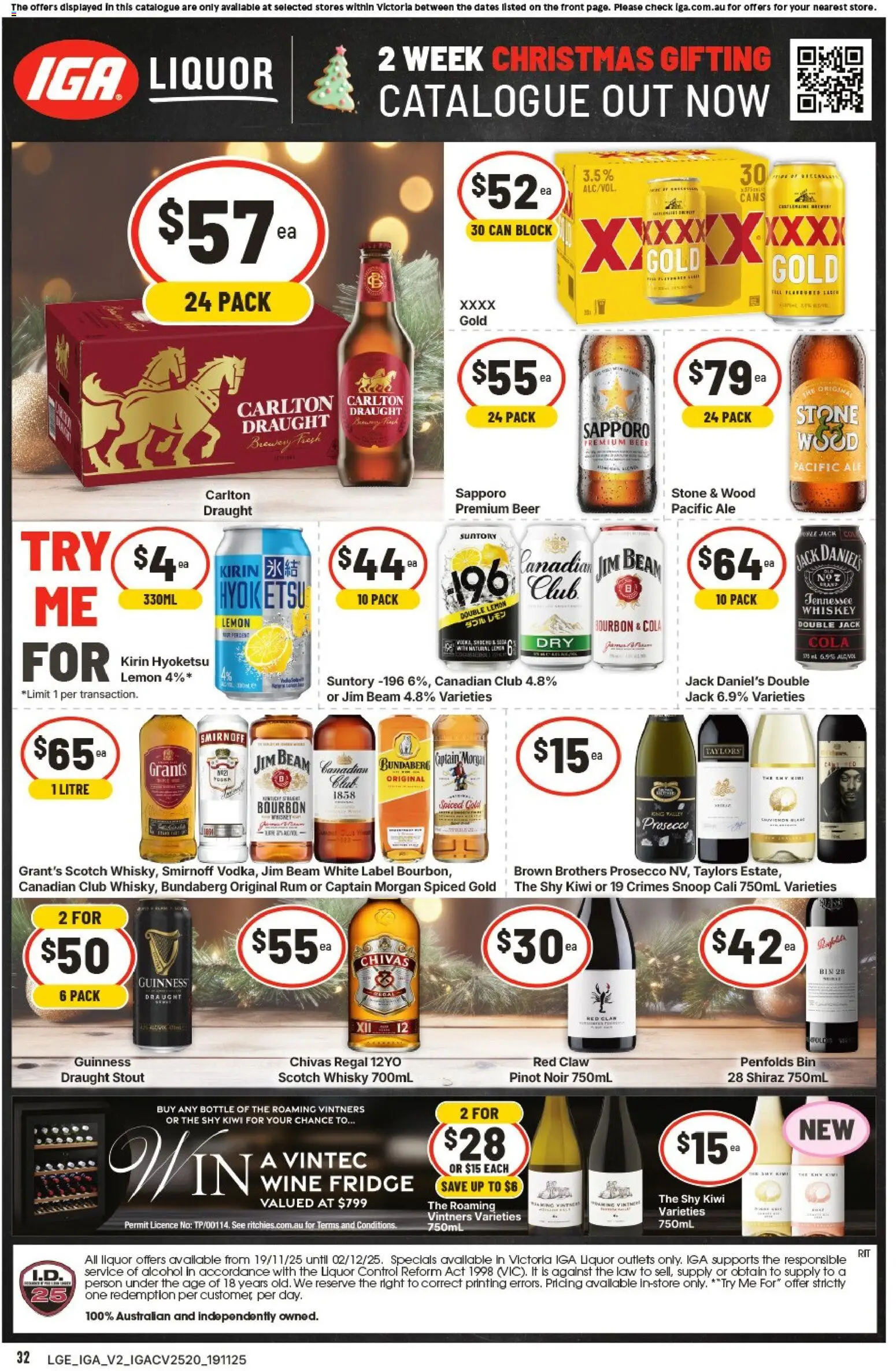 IGA catalogue - valid from 19.11.2025 | Page: 2 | Products: Wine, Rum, Lemon, Scotch