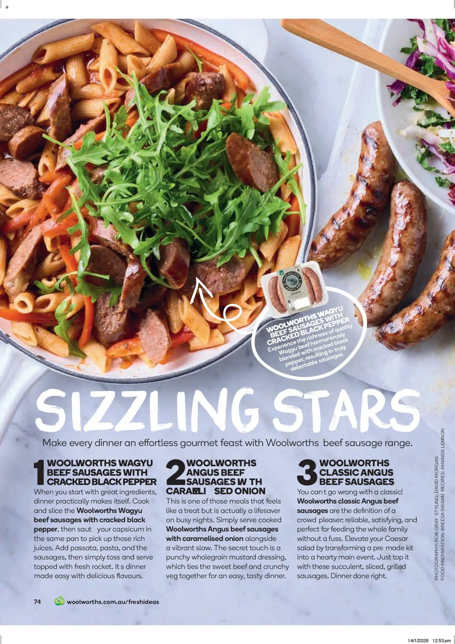 Woolworths catalogue - valid from 01.03.2026 | Page: 74 | Products: Mustard, Beef, Salad, Sausage
