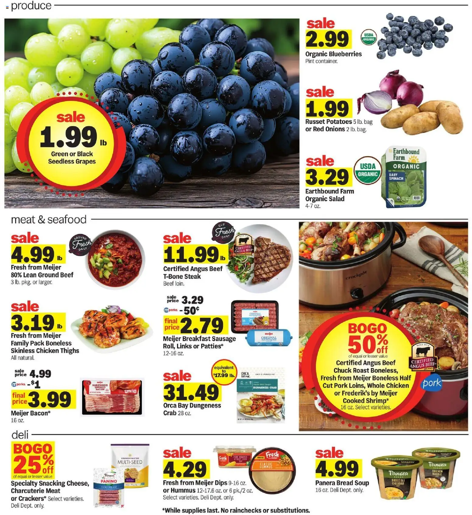 Meijer Weekly Ad - valid from 18.02.2026 | Page: 2 | Products: Broccoli, Bread, Pork, Potatoes