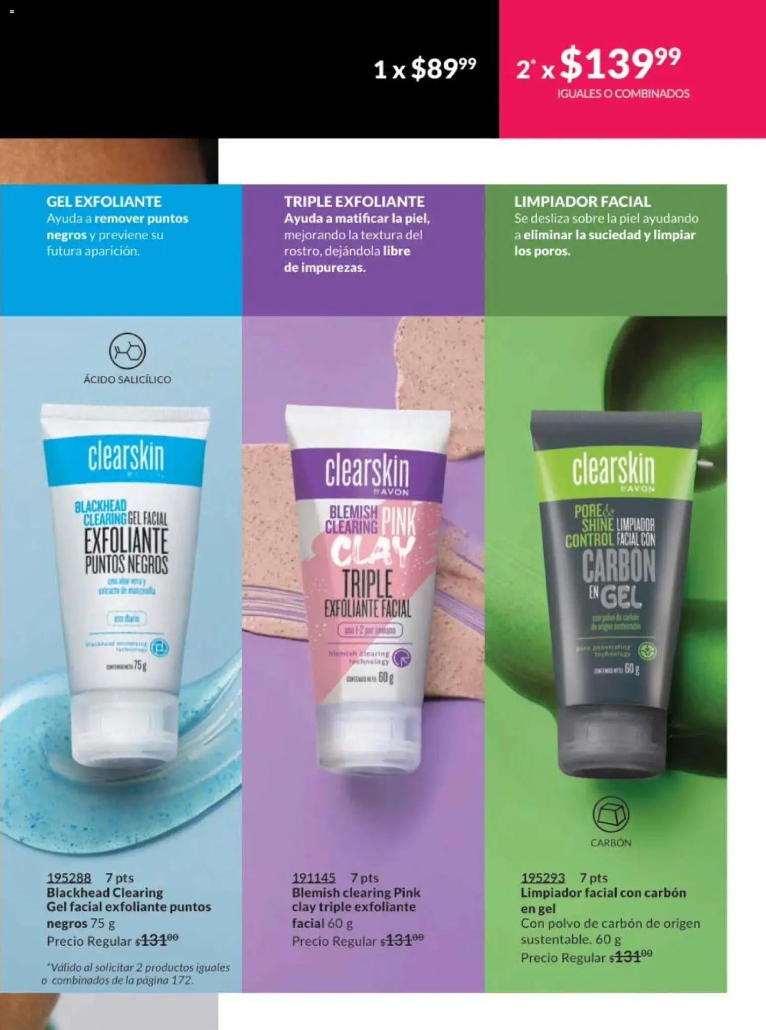 Nuevas ofertas de AVON válidas en toda la República Mexicana desde el 28.11.2025. ¡Encuentra las mejores ofertas en AVON campaña 18 2025! | Página: 169 | Productos: Limpiador, Limpiador facial, Polvo, Sobre