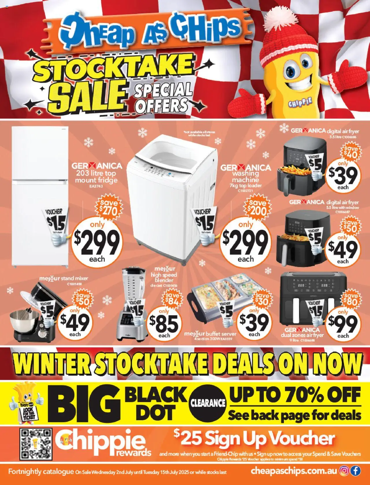 Cheap as Chips catalogue - valid from 02.07.2025 | Page: 1 | Products: Blender, Digital, Fridge, Mixer