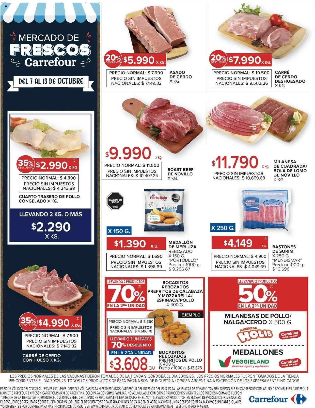 Carrefour ofertas Catamarca │ válido desde el 07.10.2025 | Página: 15 | Productos: Teléfono, Sobre, Rosario, Cerdo