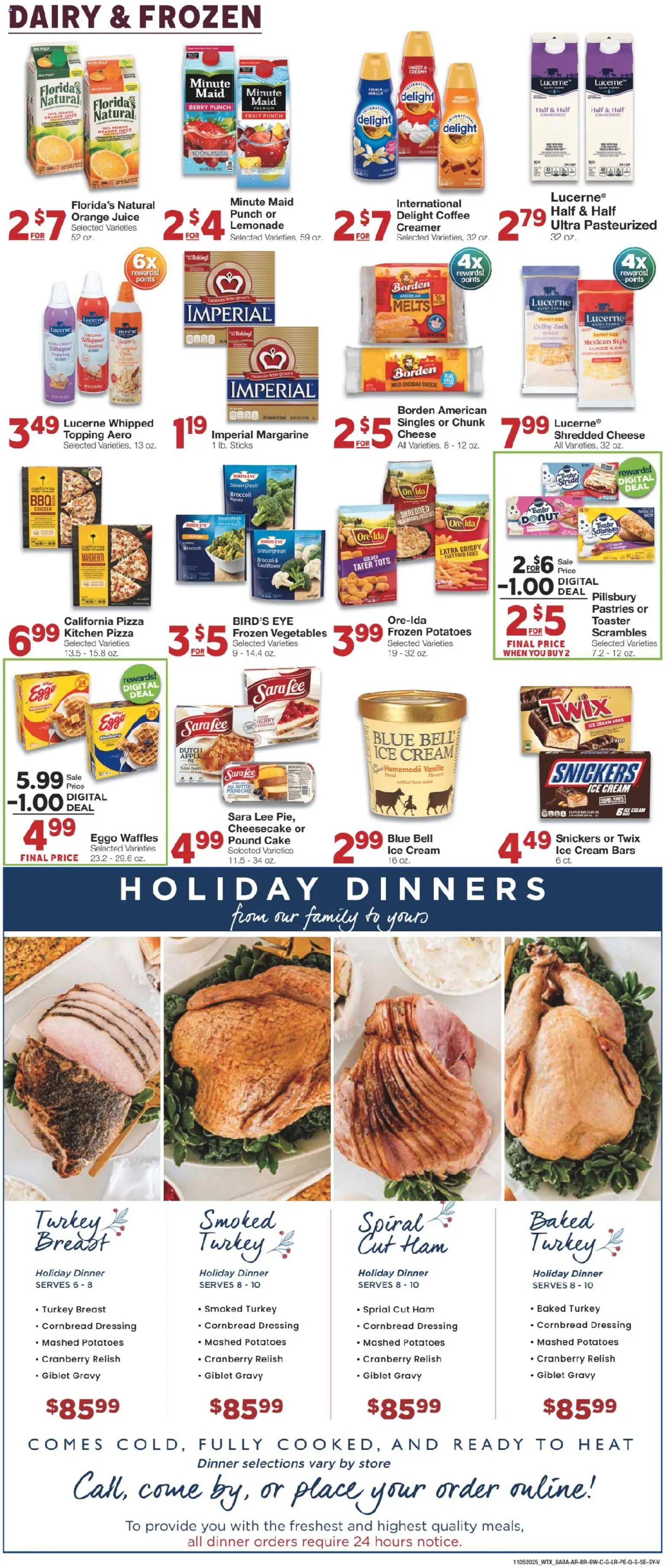 United Supermarkets Weekly Ad - valid from 04.11.2025 | Page: 6 | Products: Cream, Ice cream, Potatoes, Cauliflower