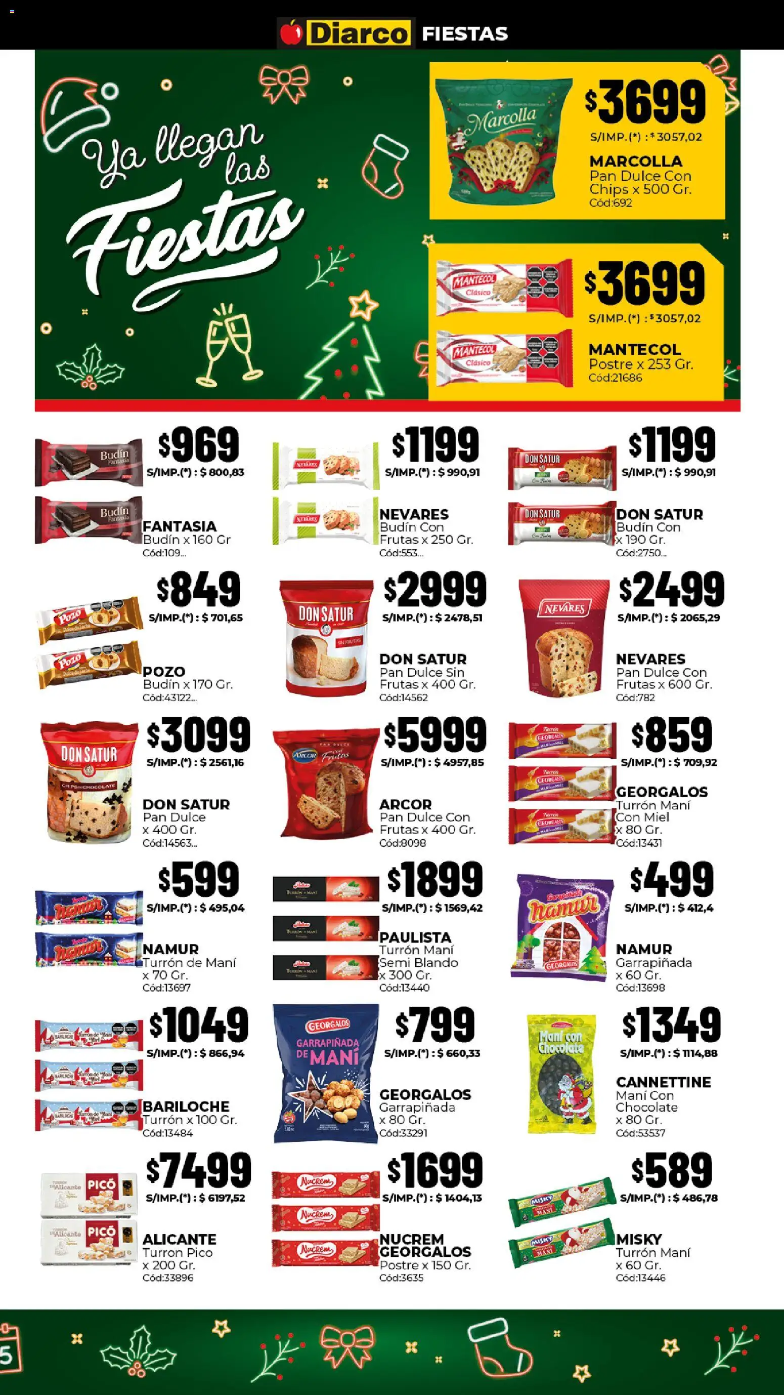 Diarco - Ofertas Interior │ válido desde el 15.12.2025 | Página: 6 | Productos: Pico, Budín, Pan, Turrón