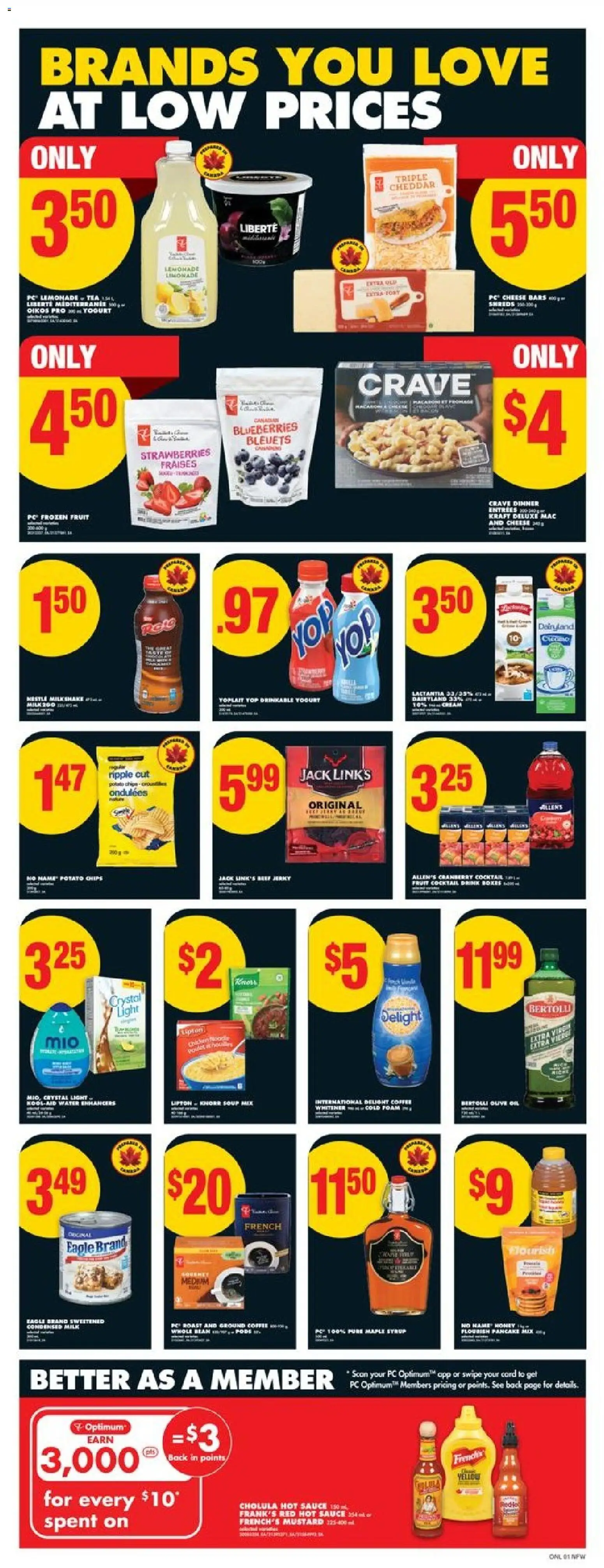 No Frills flyer valid from 23.10.2025 | Page: 6 | Products: Tea, Strawberries, Chips, PC