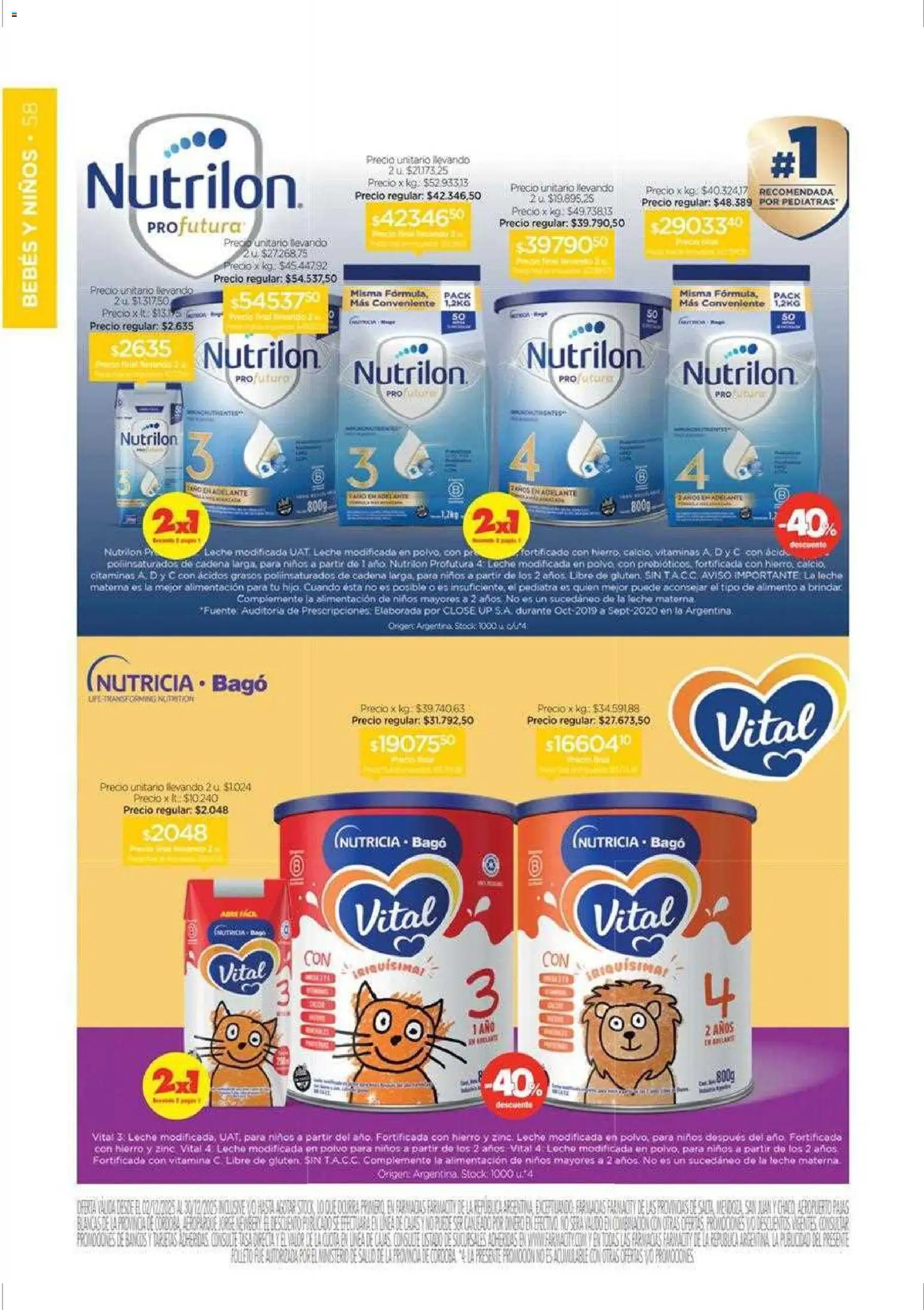 Farmacity catálogo │ válido desde el 02.12.2025 | Página: 58 | Productos: Vitaminas, Cadena, Polvo, Leche