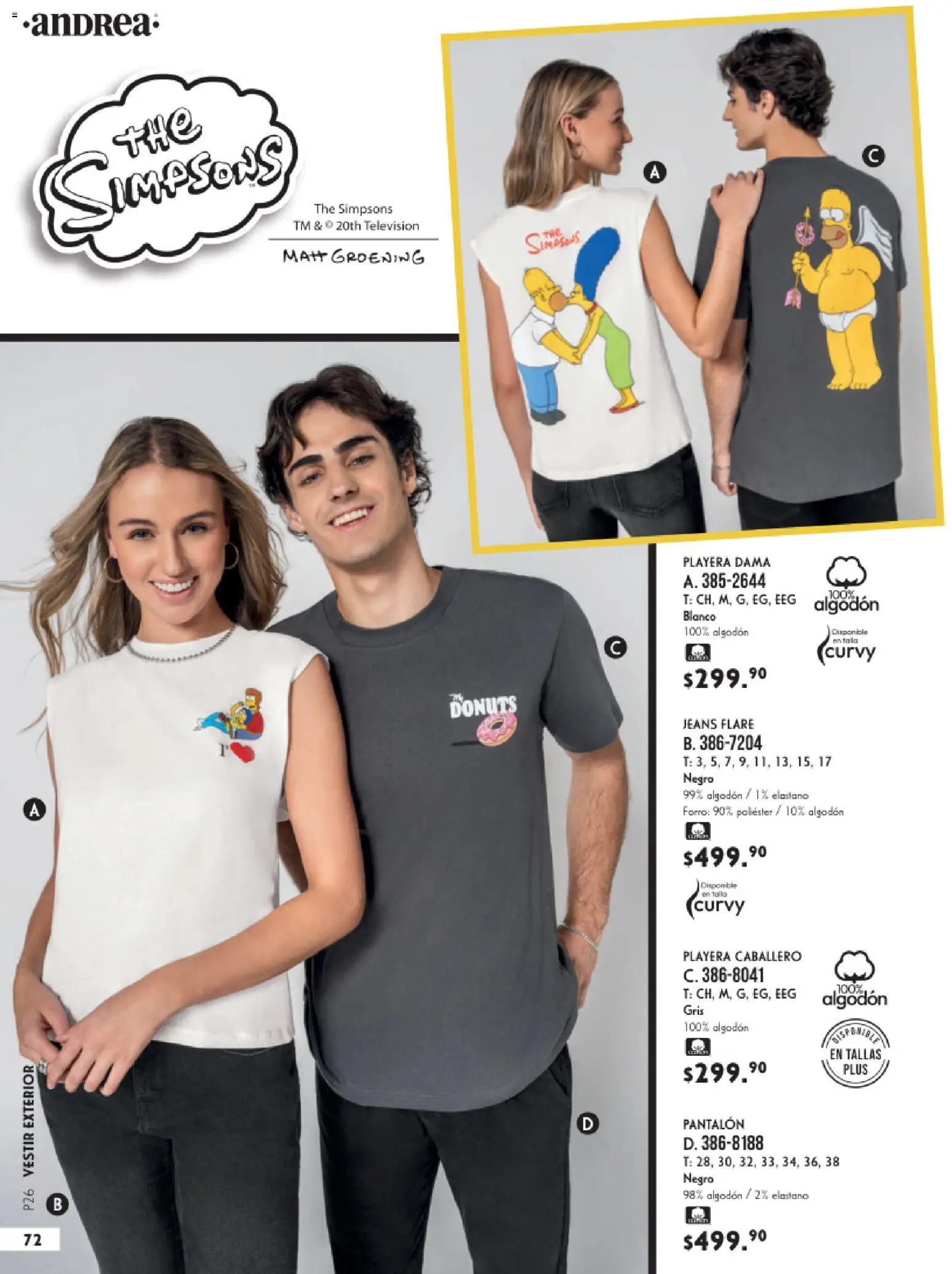 Nuevas ofertas de Andrea válidas en toda la República Mexicana desde el 25.01.2026. ¡Encuentra las mejores ofertas en Andrea catálogo Vestir! | Página: 72 | Productos: Algodón, Playera, Televisión