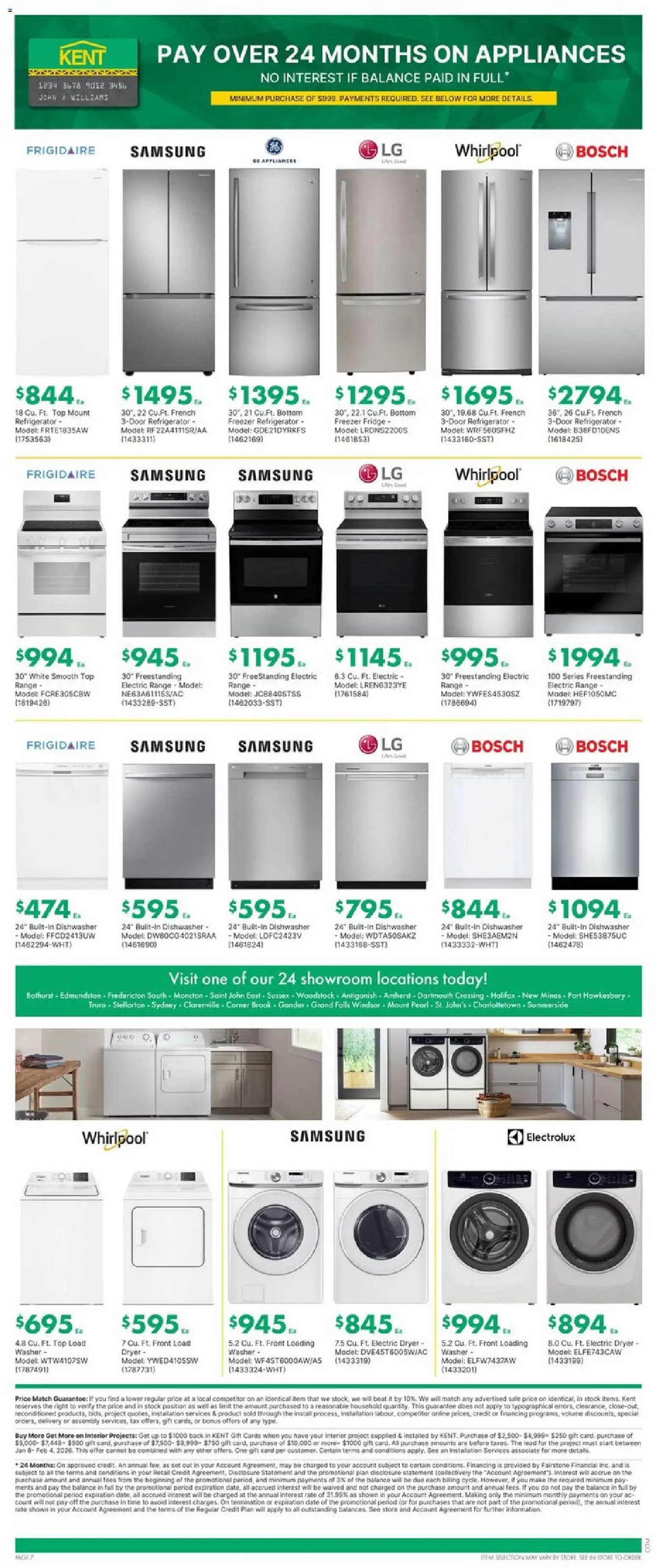 Kent flyer valid from 22.01.2026 | Page: 8 | Products: Refrigerator, Freezer, Dryer, Dishwasher