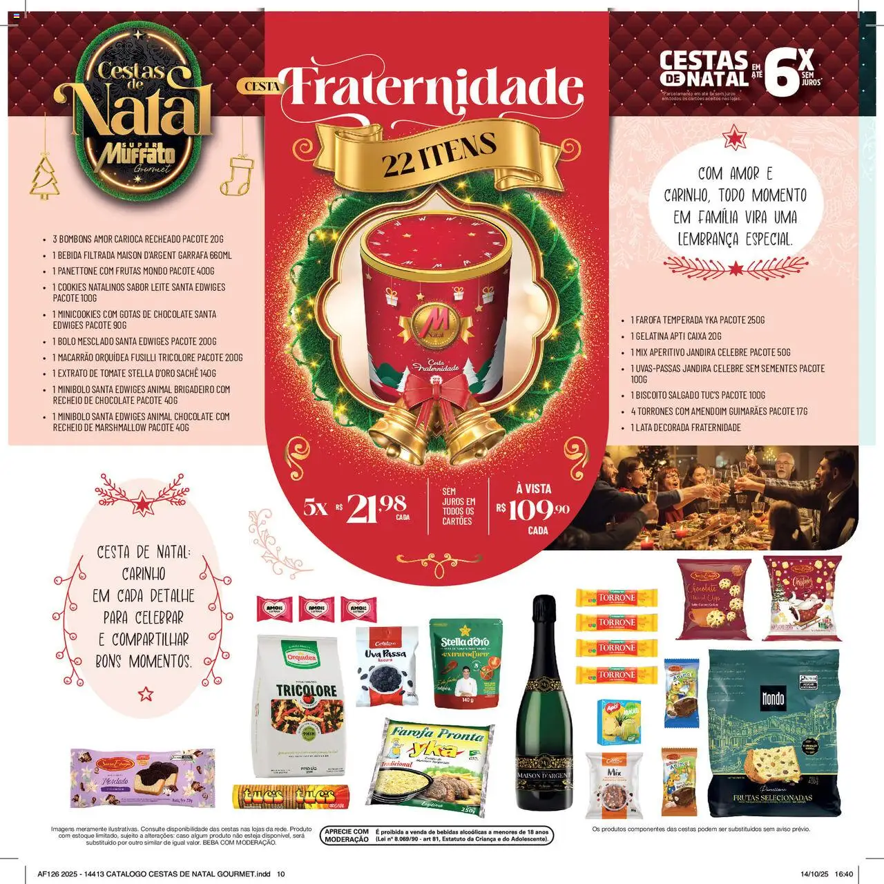 Super Muffato Folheto - válido de 13.10.2025 | Página: 10 | Produtos: Caixa, Bebida, Farofa, Uva passa