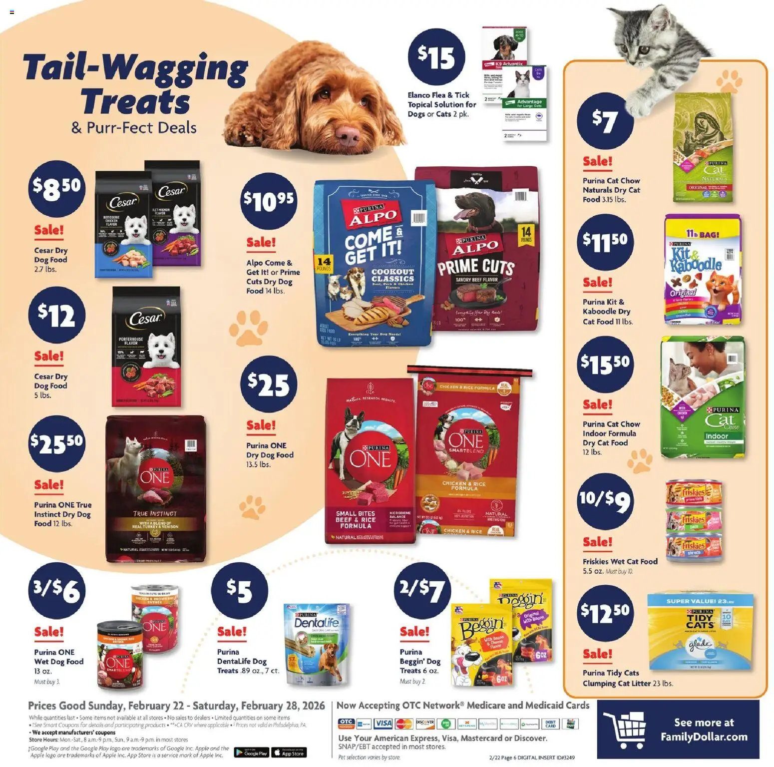 Family Dollar Current Ad - TX - valid from 22.02.2026 | Page: 13 | Products: Dog Food, Cat Litter, Beef, Bag