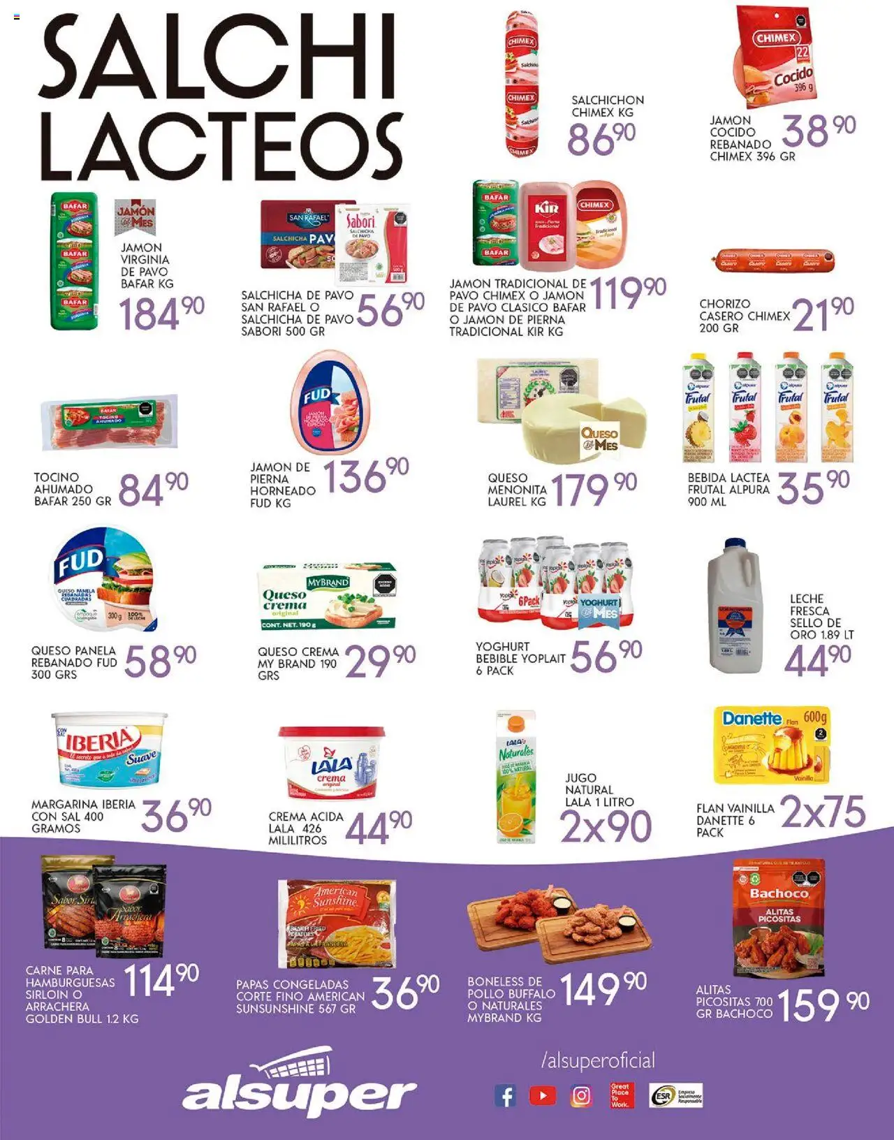 Nuevas ofertas de Alsuper válidas en toda la República Mexicana desde el 07.10.2025. ¡Encuentra las mejores ofertas en Alsuper - Folleto! | Página: 3 | Productos: Pollo, Sal, Leche, Queso