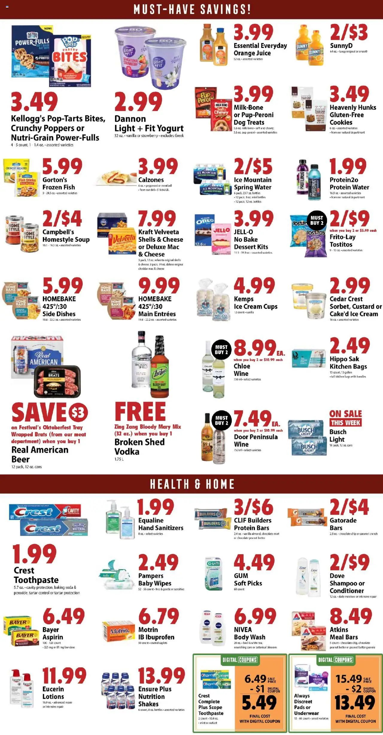 Festival Foods Weekly Ad - valid from 01.10.2025 | Page: 7 | Products: Wine, Beer, Underwear, Water