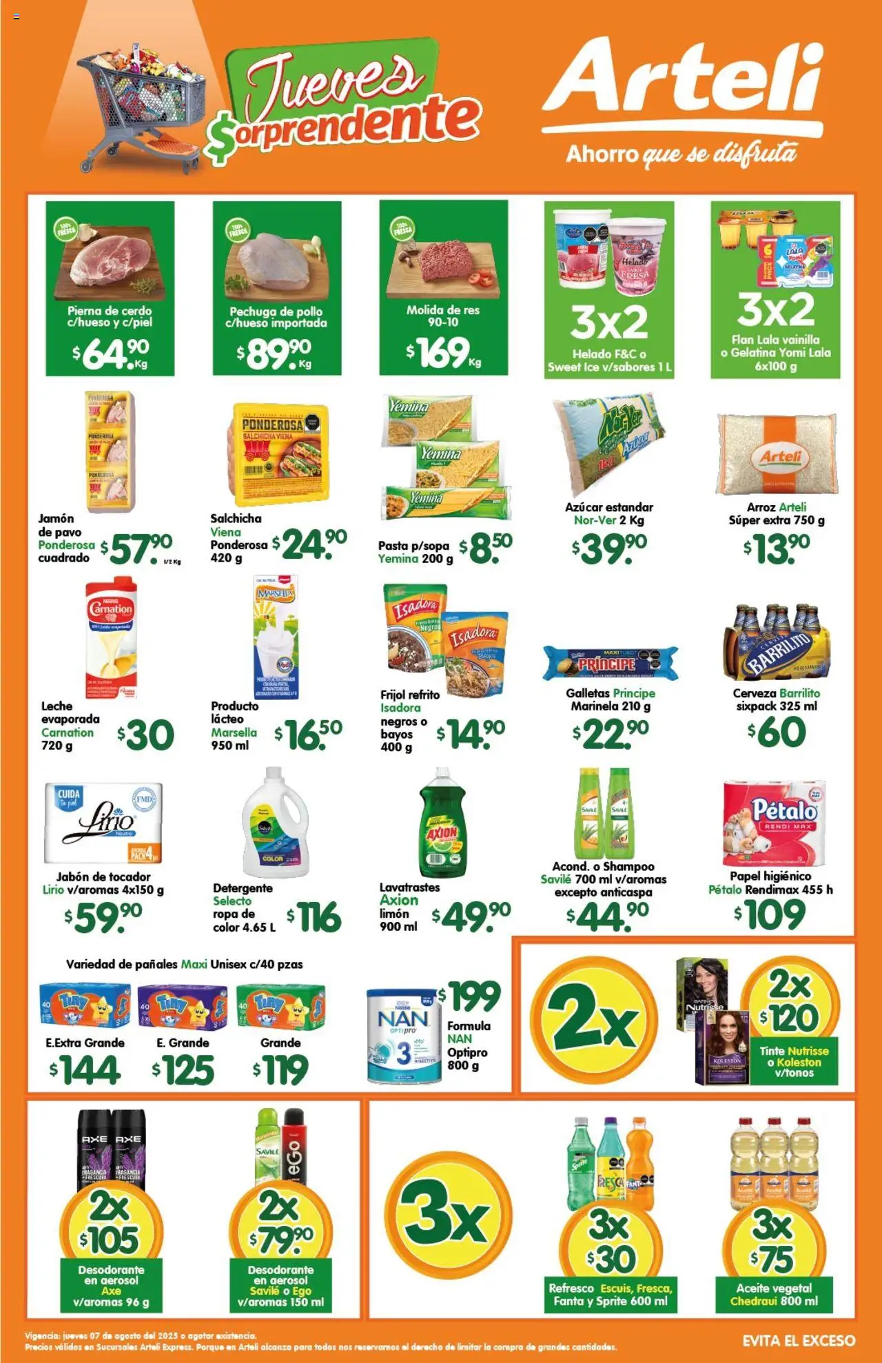 Nuevas ofertas de Arteli válidas en toda la República Mexicana desde el 07.08.2025. ¡Encuentra las mejores ofertas en Arteli - Folleto Express! | Página: 1 | Productos: Limón, Leche, Fragancia, Jabón