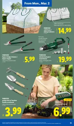 Preview of Lidl weekly ads valid from 25.02.2026 | Page: 25 | Products: Trimmer, Starter, Bag, Gun