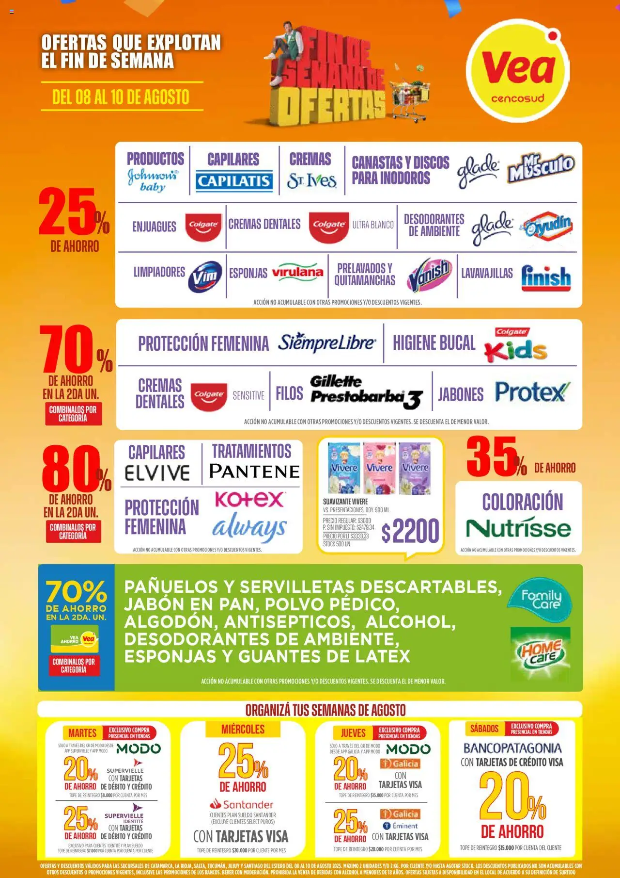 Vea ofertas │ válido desde el 08.08.2025 | Página: 5 | Productos: Servilletas, Quitamanchas, Guantes, Suavizante
