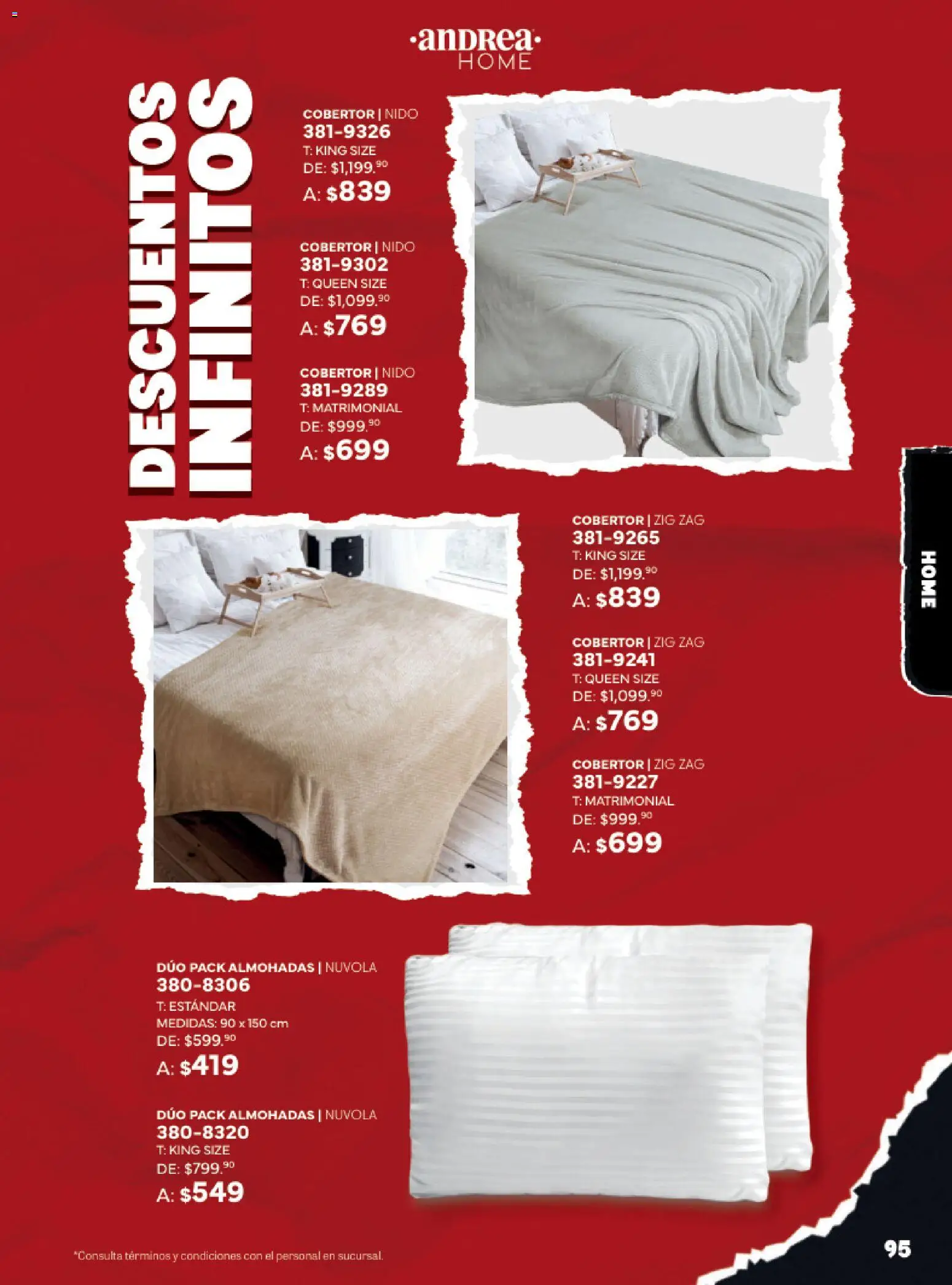 Nuevas ofertas de Andrea válidas en toda la República Mexicana desde el 02.11.2025. ¡Encuentra las mejores ofertas en Andrea Buen Fin ! | Página: 95 | Productos: Cobertor