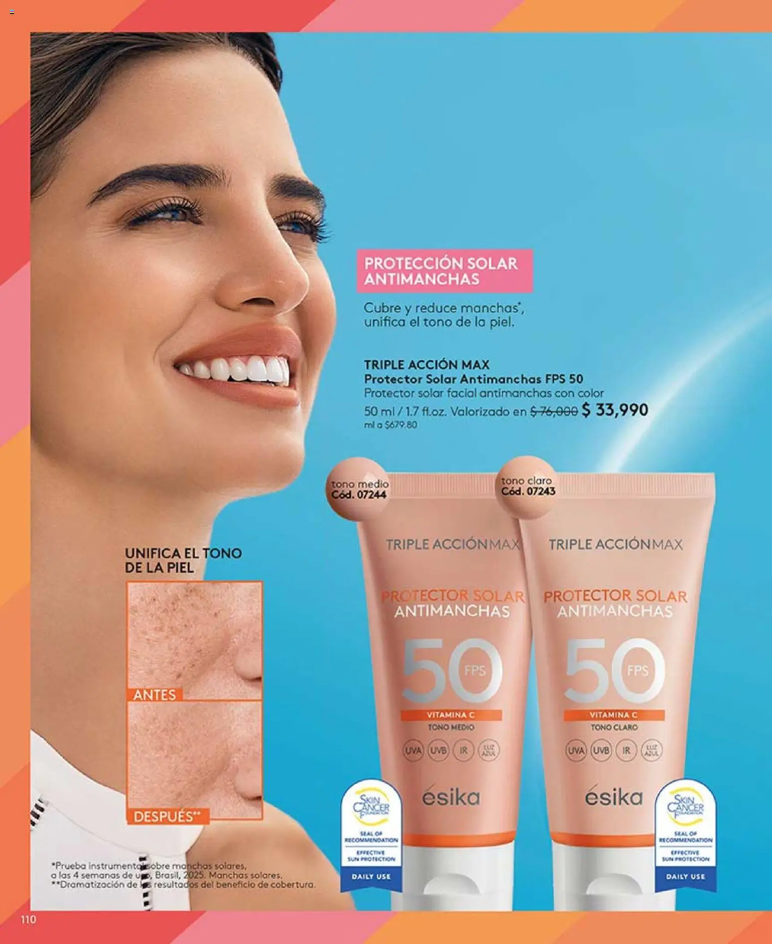 Ésika revista - valida desde el 13.03.2026 | Página: 110 | Productos: Protector solar