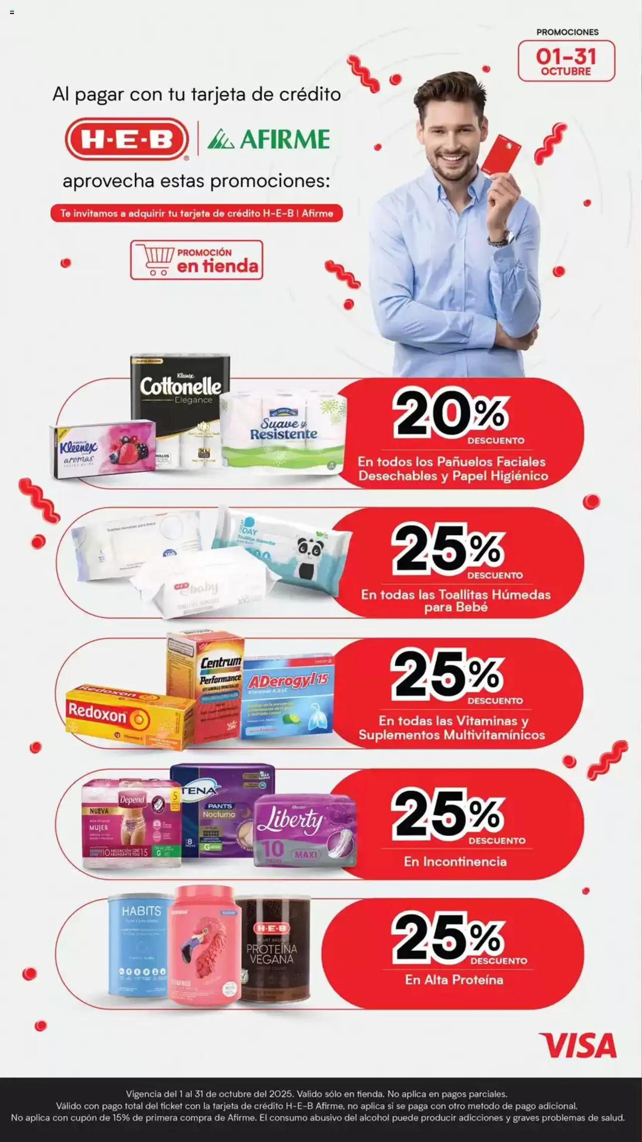 Nuevas ofertas de H-E-B válidas en toda la República Mexicana desde el 14.10.2025. ¡Encuentra las mejores ofertas en H-E-B - Folleto! | Página: 15 | Productos: Res, Vitaminas, Papel higiénico, Pants