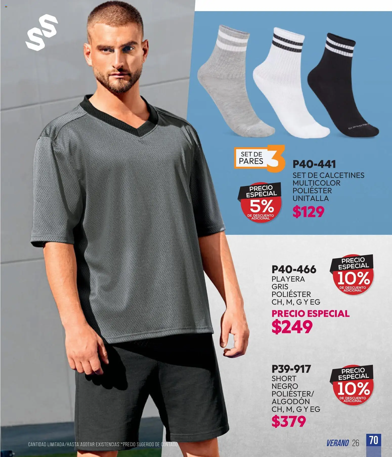 Nuevas ofertas de Cklass válidas en toda la República Mexicana desde el 28.04.2026. ¡Encuentra las mejores ofertas en Cklass catálogo Sportweek! | Página: 185 | Productos: Algodón, Playera, Short