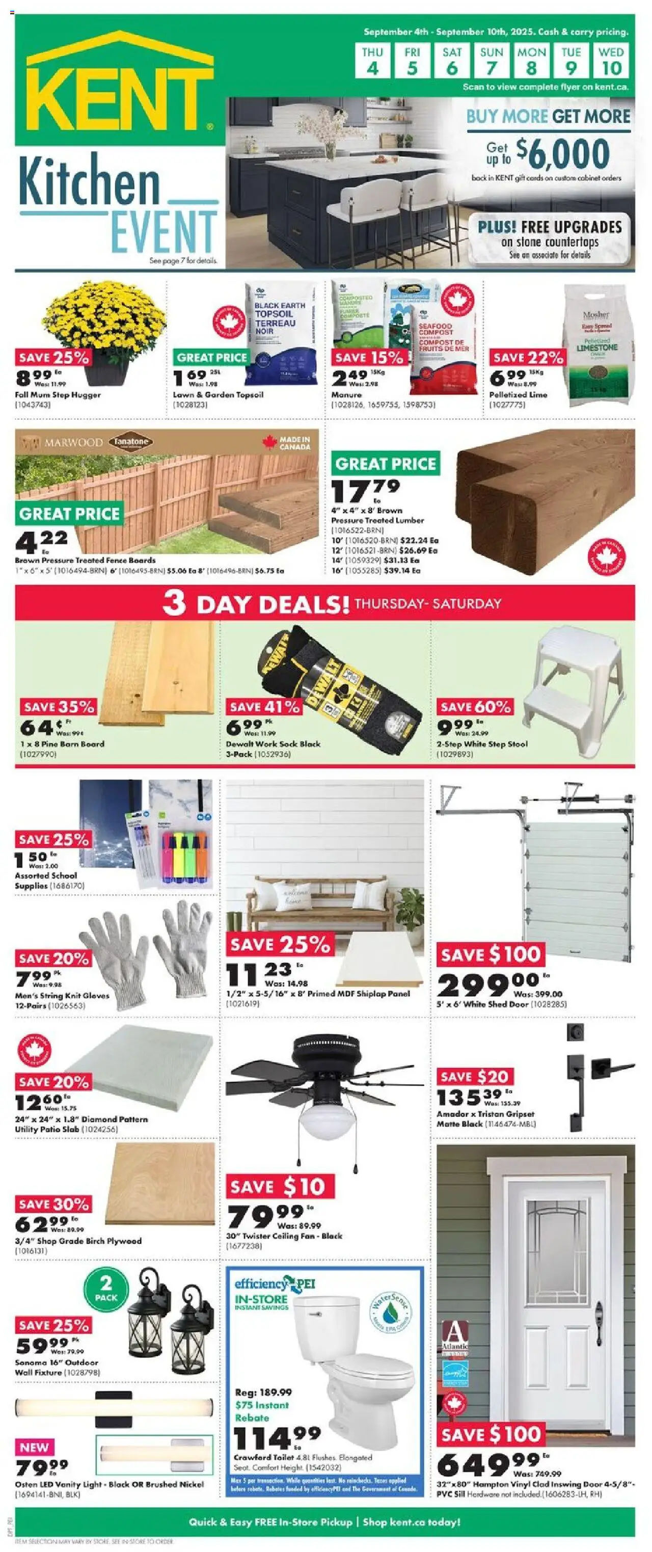 Kent flyer valid from 04.09.2025 | Page: 1 | Products: Gloves, Fan, Cabinet