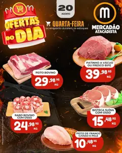 Mercadão Atacadista - Ofertas Carne - Pré-Visualização do folheto da loja Mercadão Atacadista, válido de 20.08.2025