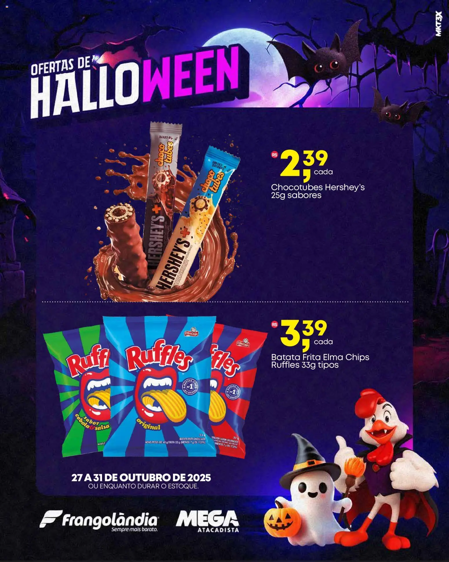 Frangolândia Folheto - válido de 27.10.2025 | Página: 3 | Produtos: Cebola, Elma Chips, Batata, Batata frita