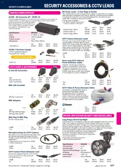 Preview of Jaycar Engineering & Scientific Catalogue 2025/2026  - valid from 09.07.2025 | Page: 477 | Products: Socket, Camera, Microphone, CCTV