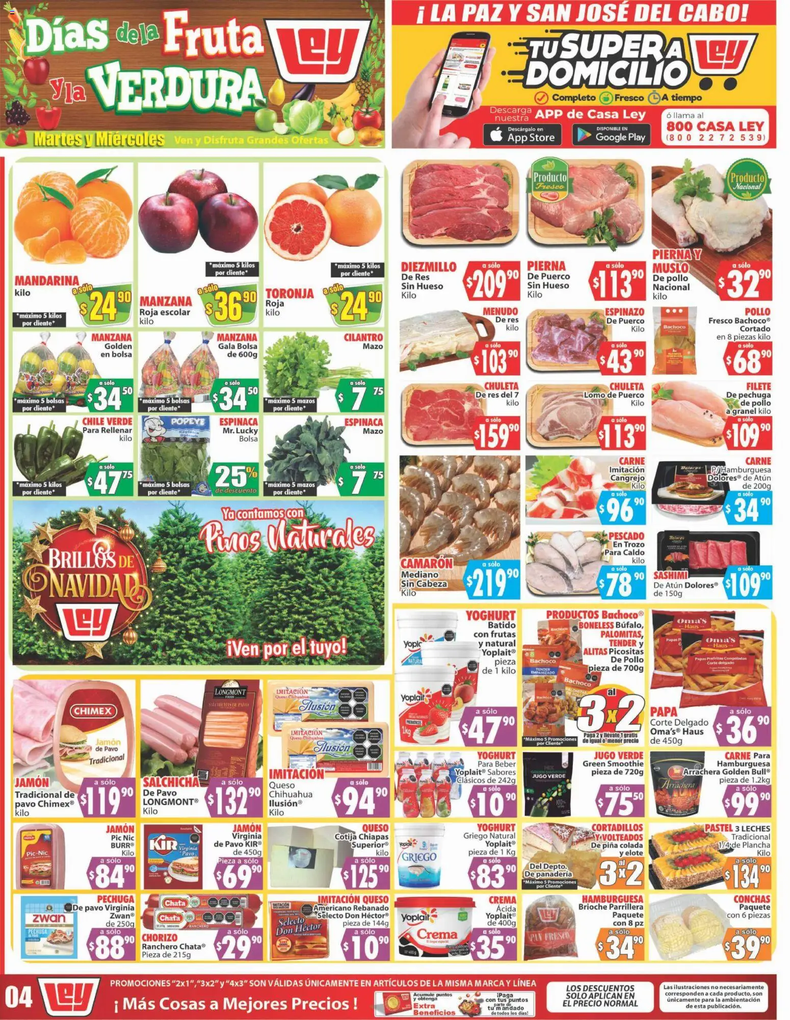 Nuevas ofertas de Casa Ley válidas en toda la República Mexicana desde el 25.11.2025. ¡Encuentra las mejores ofertas en Casa Ley folleto Autoservicio! | Página: 4 | Productos: Salchicha, Queso crema, Atún, Jugo