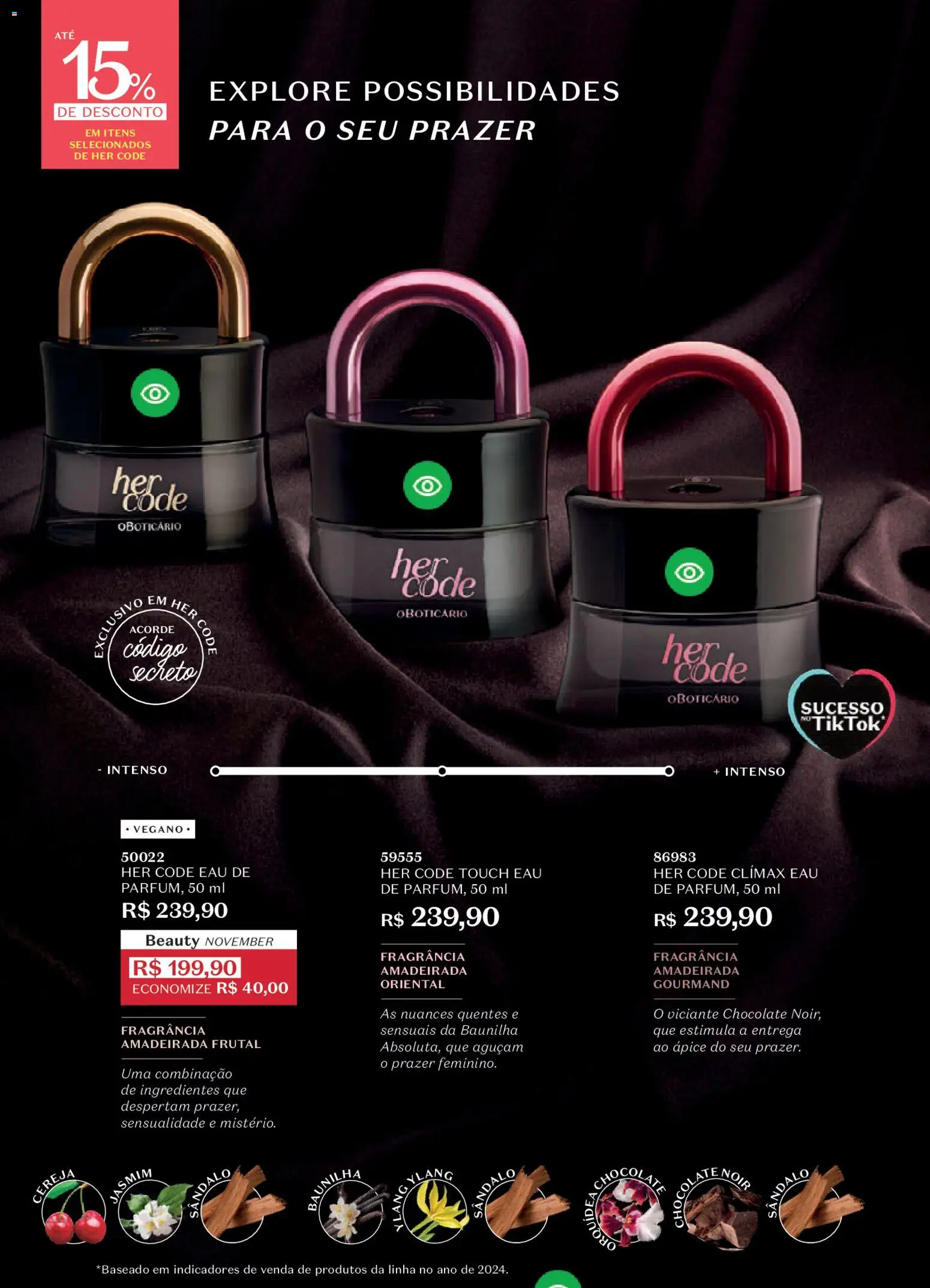 O Boticário Folheto - válido de 03.11.2025 | Página: 84 | Produtos: Cereja, Fragrância, Chocolate