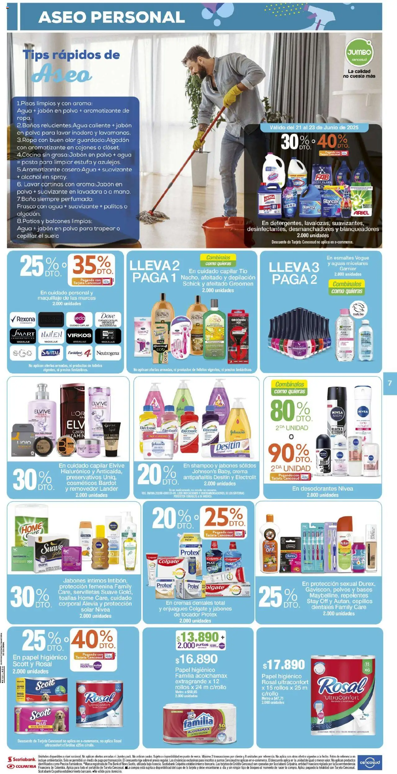 Jumbo revista - valida desde el 20.06.2025 | Página: 7 | Productos: Pasta, Crema, Servilletas, Detergente