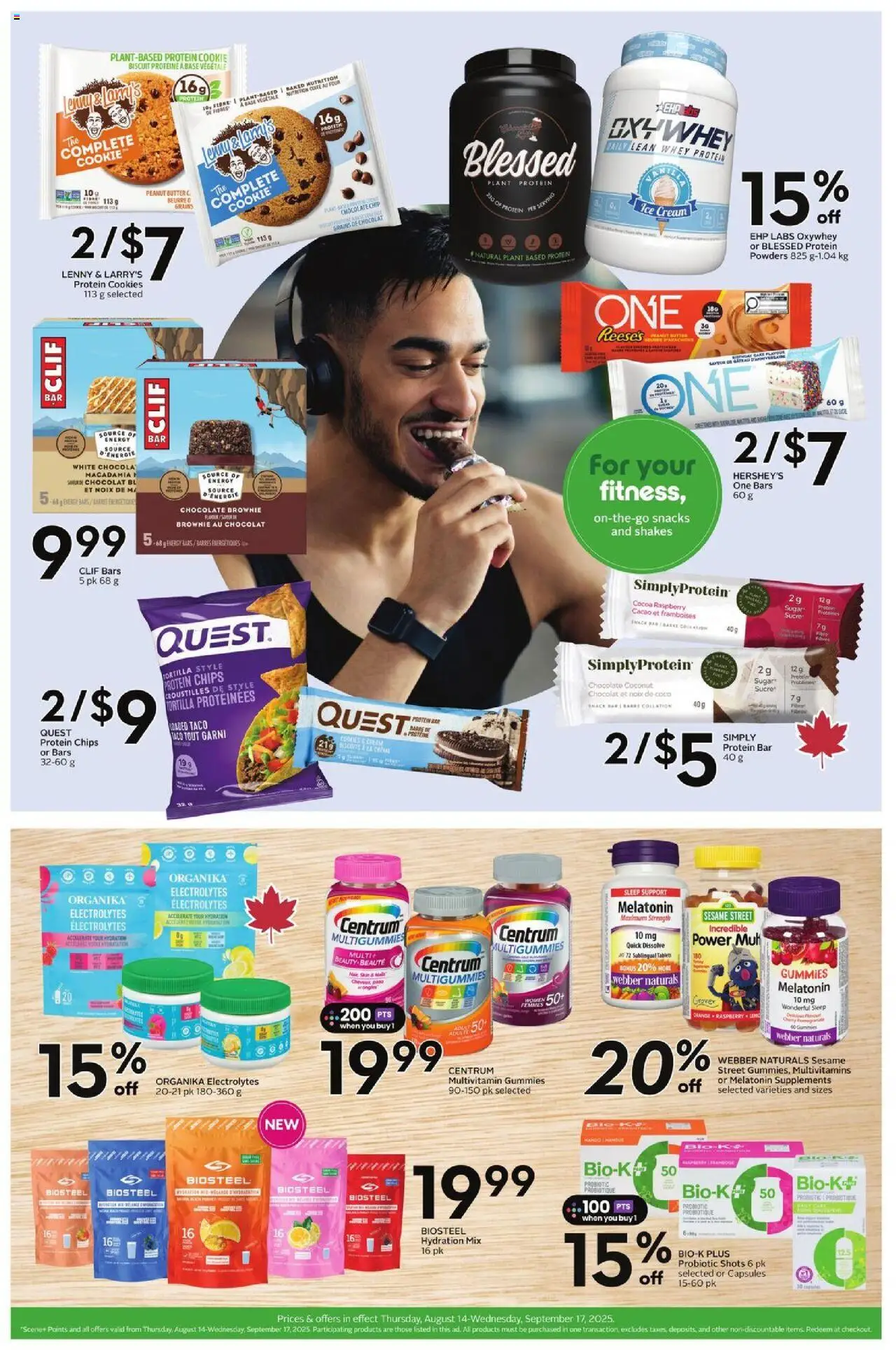 Sobeys flyer valid from 14.08.2025 | Page: 5 | Products: Chips, Cookies, Ice cream, Butter