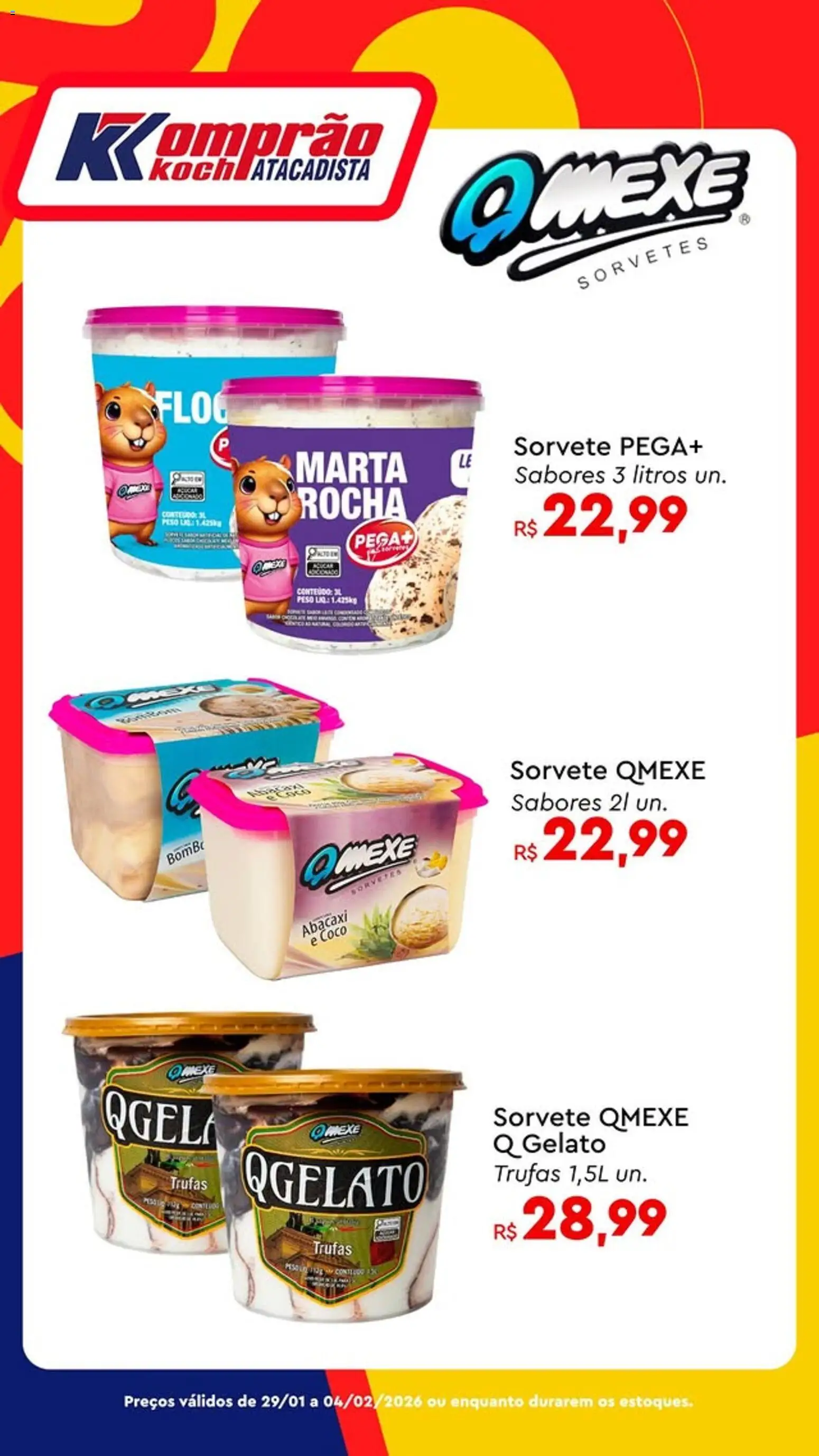 Komprao Atacadista Folheto - válido de 29.01.2026 | Página: 1 | Produtos: Coco, Abacaxi, Sorvete