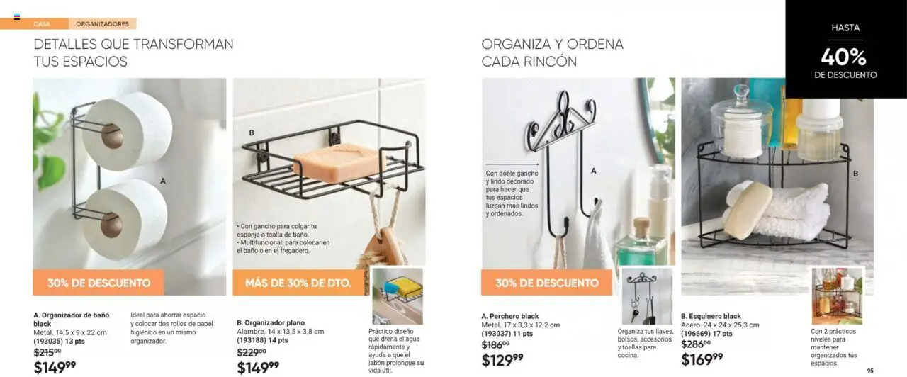 Nuevas ofertas de AVON válidas en toda la República Mexicana desde el 11.07.2025. ¡Encuentra las mejores ofertas en AVON casa & Estilo 11 2025! | Página: 48 | Productos: Esponja, Agua, Organizador, Perchero