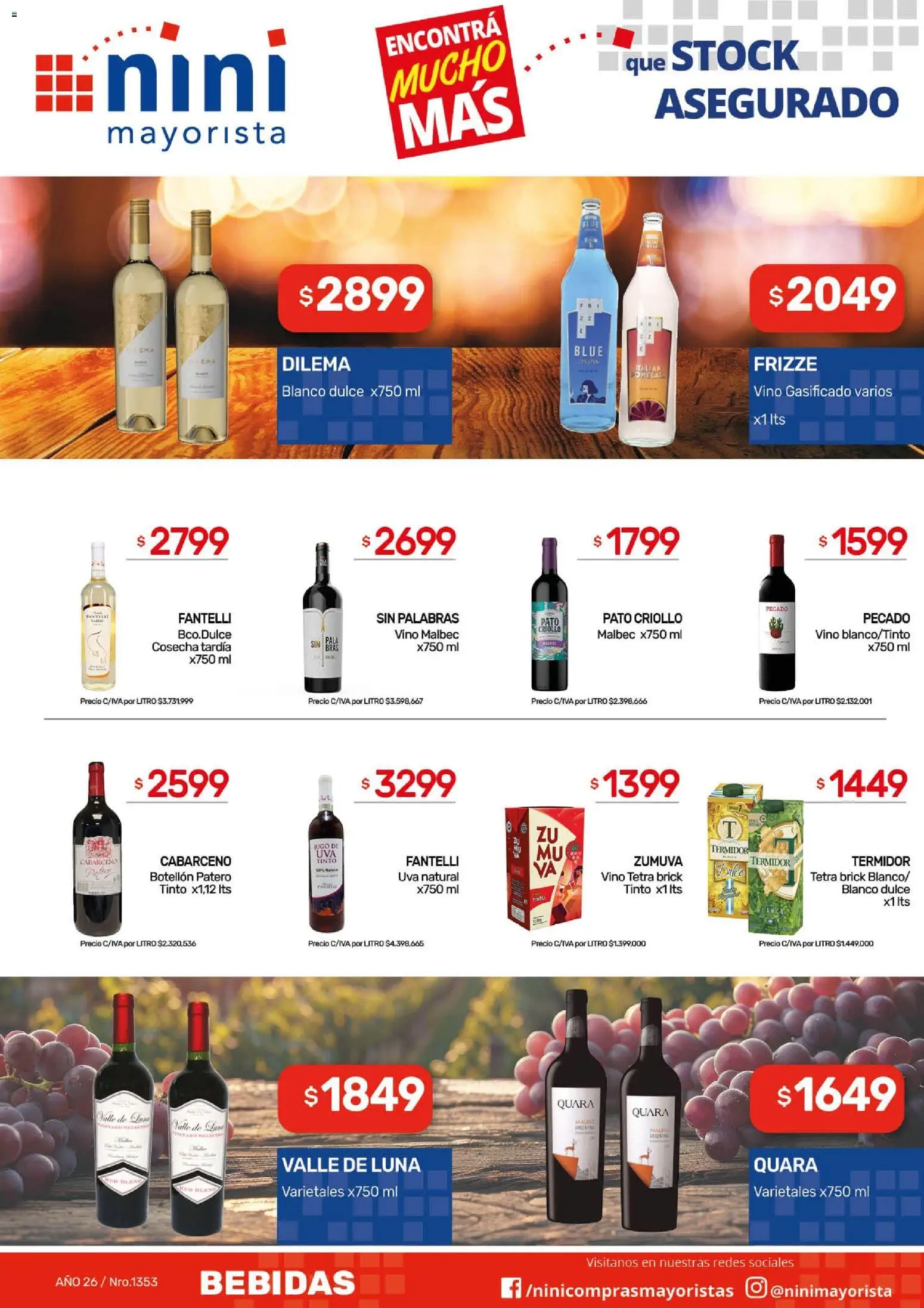 NINI Mayorista ofertas │ válido desde el 30.03.2026 | Página: 15 | Productos: Pala, Uva, Jugo, Vino