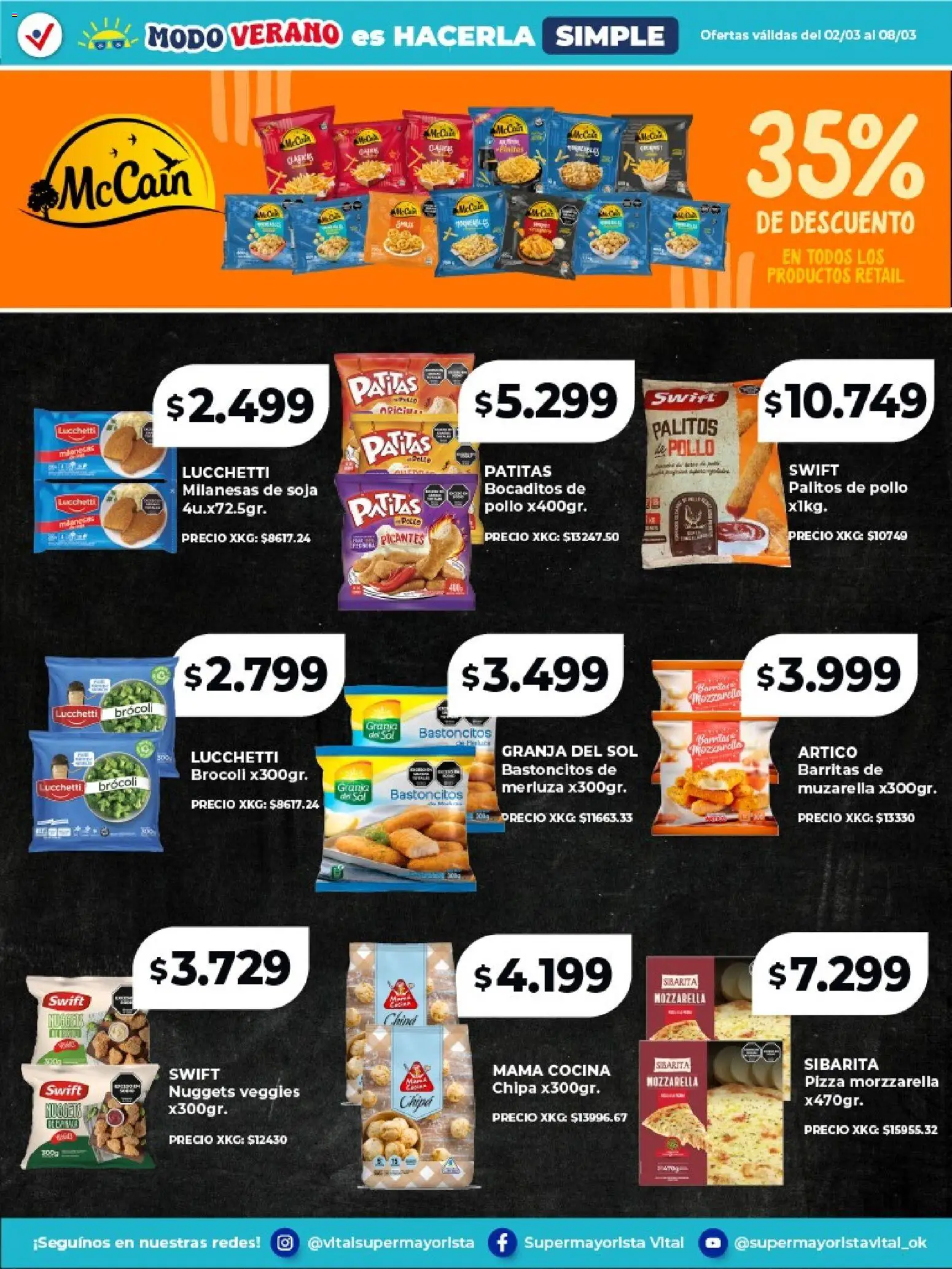 Vital - Especial de frescos │ válido desde el 02.03.2026 | Página: 7 | Productos: Cocina, Pollo, Brocoli, Pizza