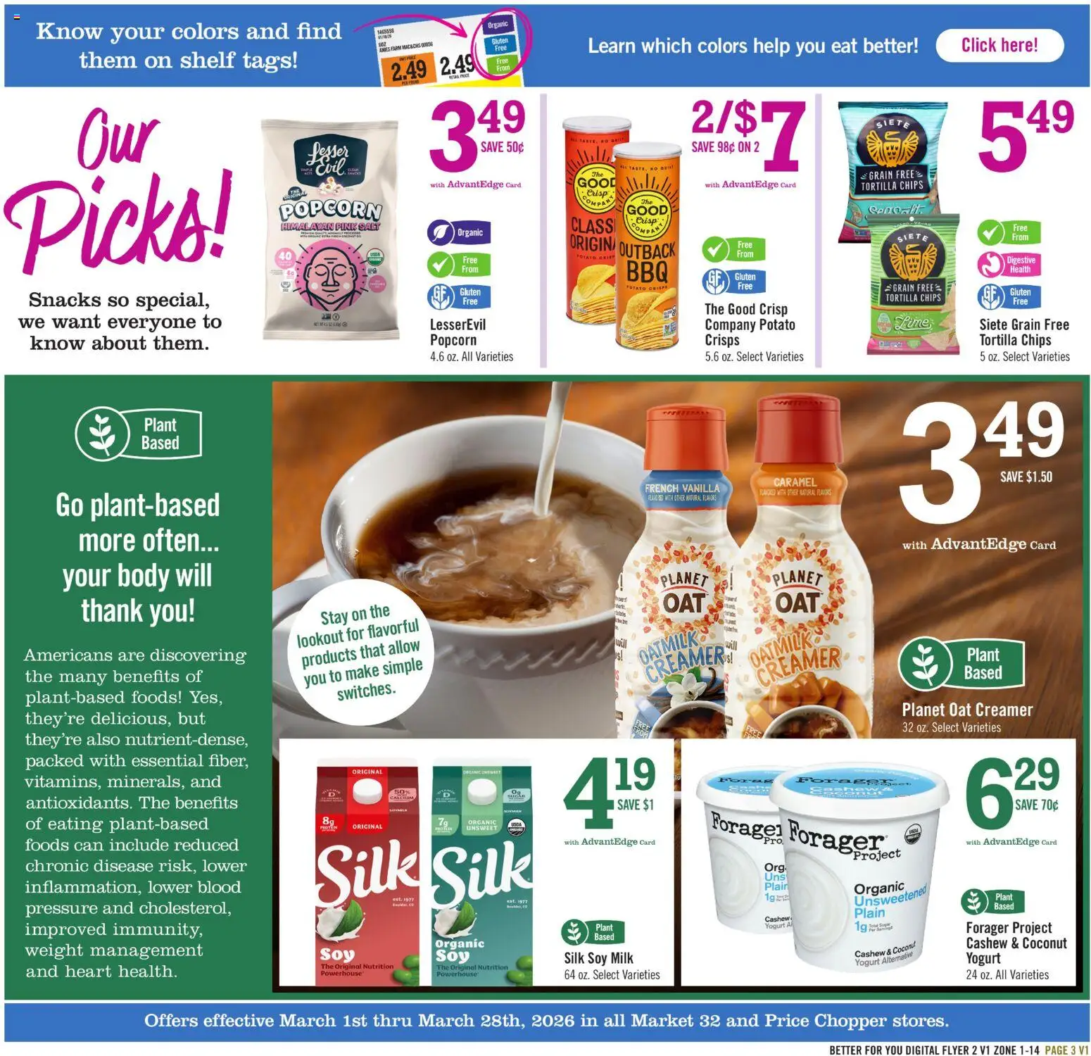 Price Chopper Ad - valid from 01.03.2026 | Page: 3 | Products: Milk, Yogurt, Lime, Weight