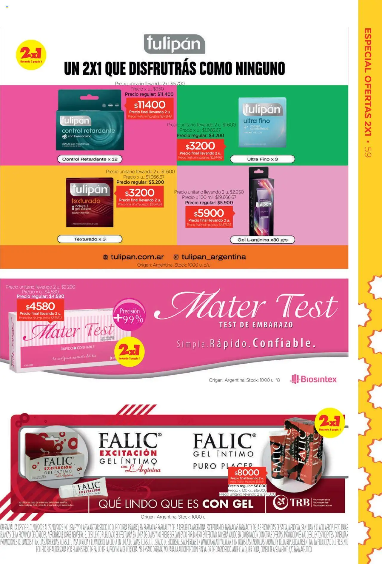 Farmacity catálogo │ válido desde el 01.10.2025 | Página: 59 | Productos: Test de embarazo, Caso
