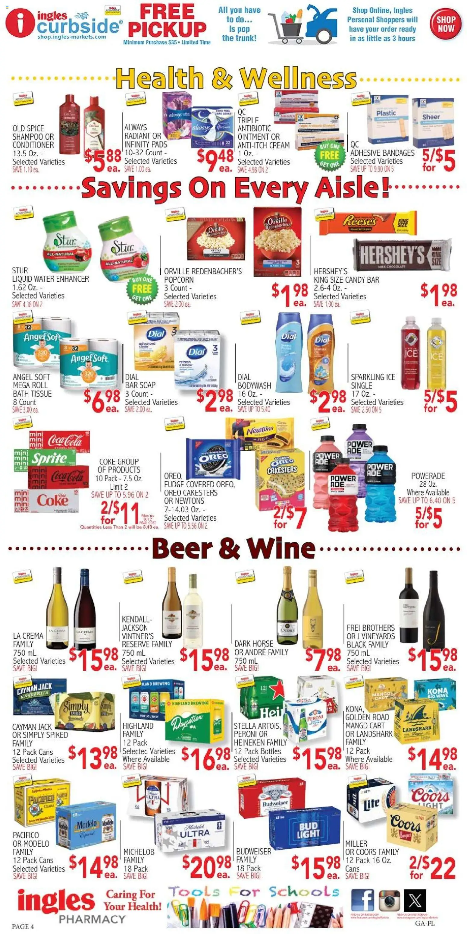 Ingles Weekly Ad - valid from 22.04.2026 | Page: 4 | Products: Beer, Soap, Bar Soap, Mango