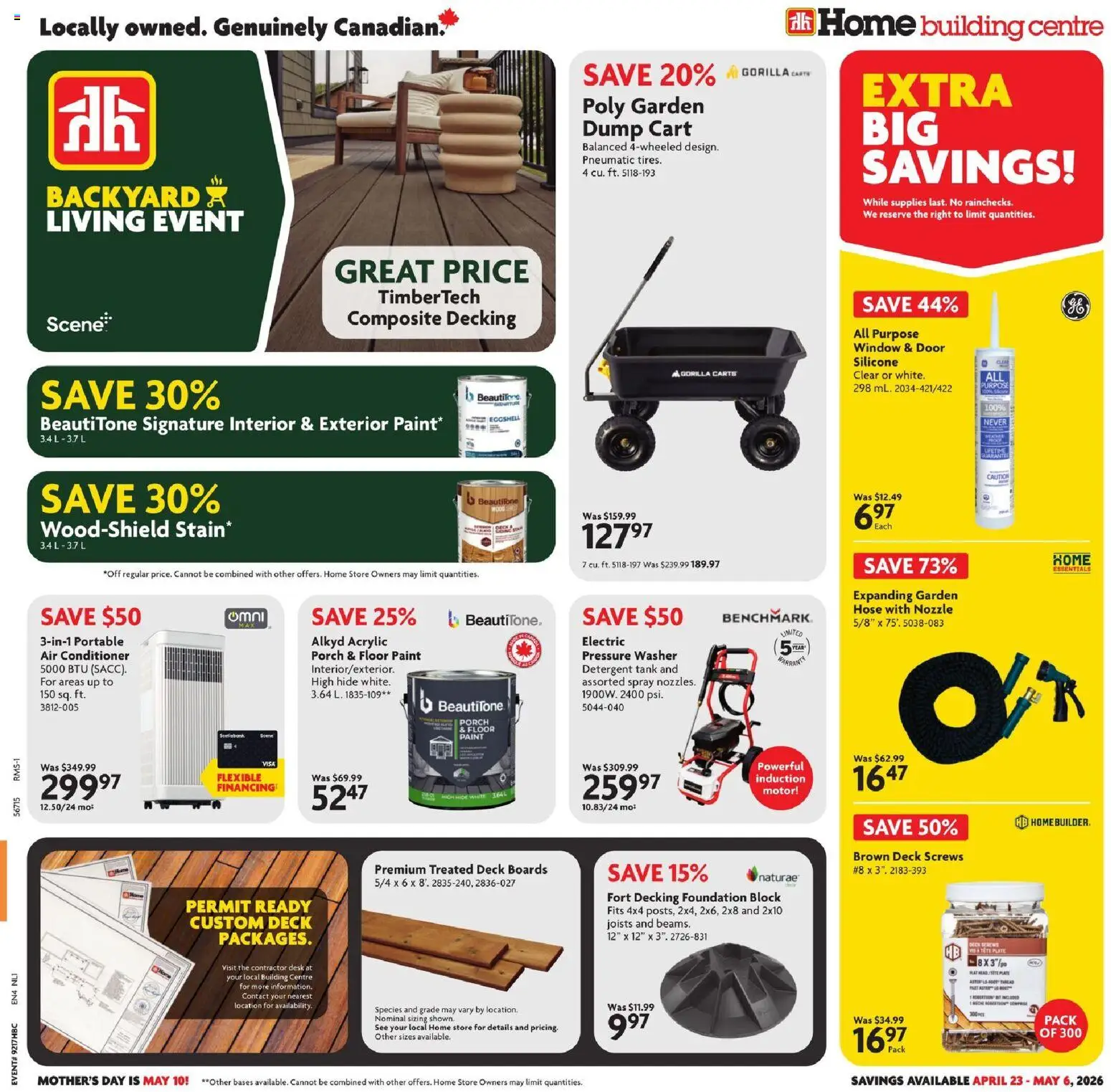 Home Hardware flyer valid from 23.04.2026 | Page: 1 | Products: Conditioner, Detergent