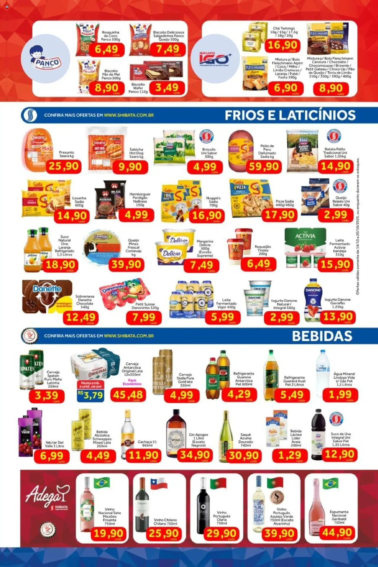 Shibata Folheto - válido de 14.10.2025 | Página: 3 | Produtos: Espumante, Chocolate, Aveia, Rosquinha