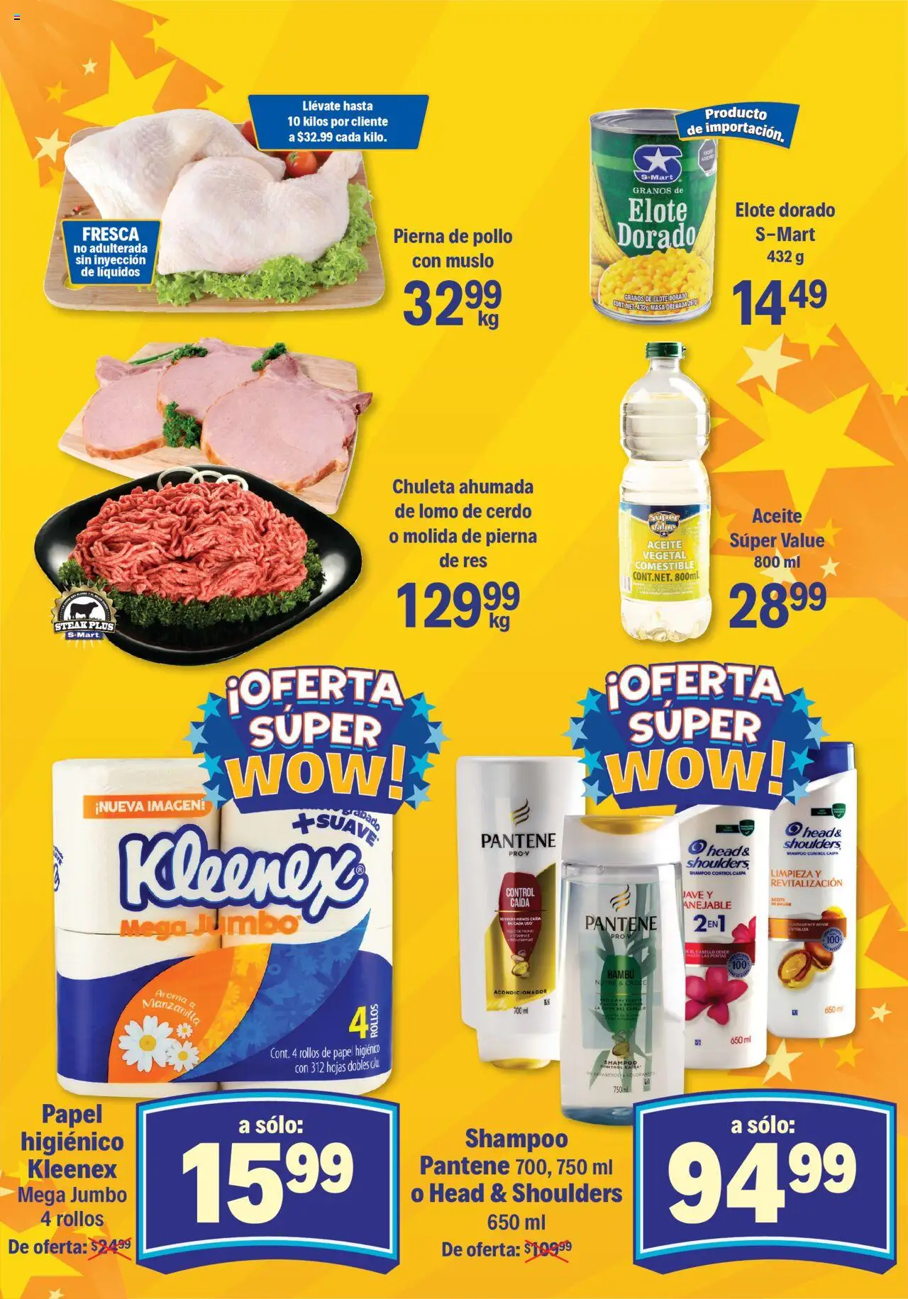 Nuevas ofertas de S-Mart válidas en toda la República Mexicana desde el 14.10.2025. ¡Encuentra las mejores ofertas en S-Mart - Folleto - Reynosa (y Rio Bravo)! | Página: 3 | Productos: Pollo, Aceite, Papel higiénico, Acondicionador
