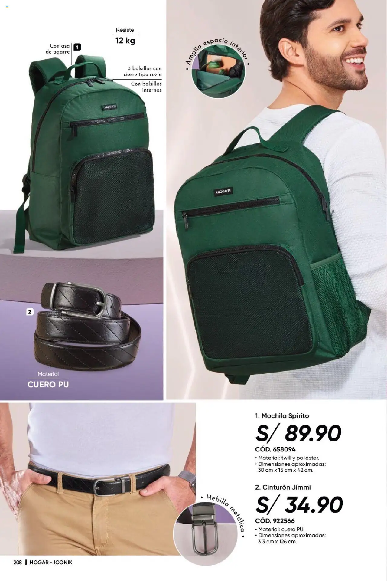 Catálogo Azzorti válido desde 28.05.2025 | Página: 210 | Productos: Mochila, Cinturón