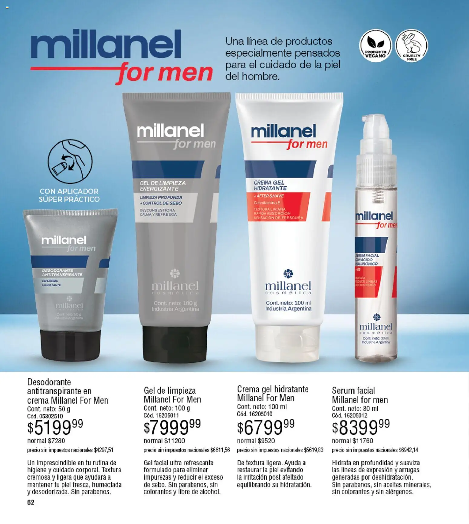Millanel - Catálogo │ válido desde el 02.03.2026 | Página: 62 | Productos: Serum, Desodorante, Antitranspirante, Crema