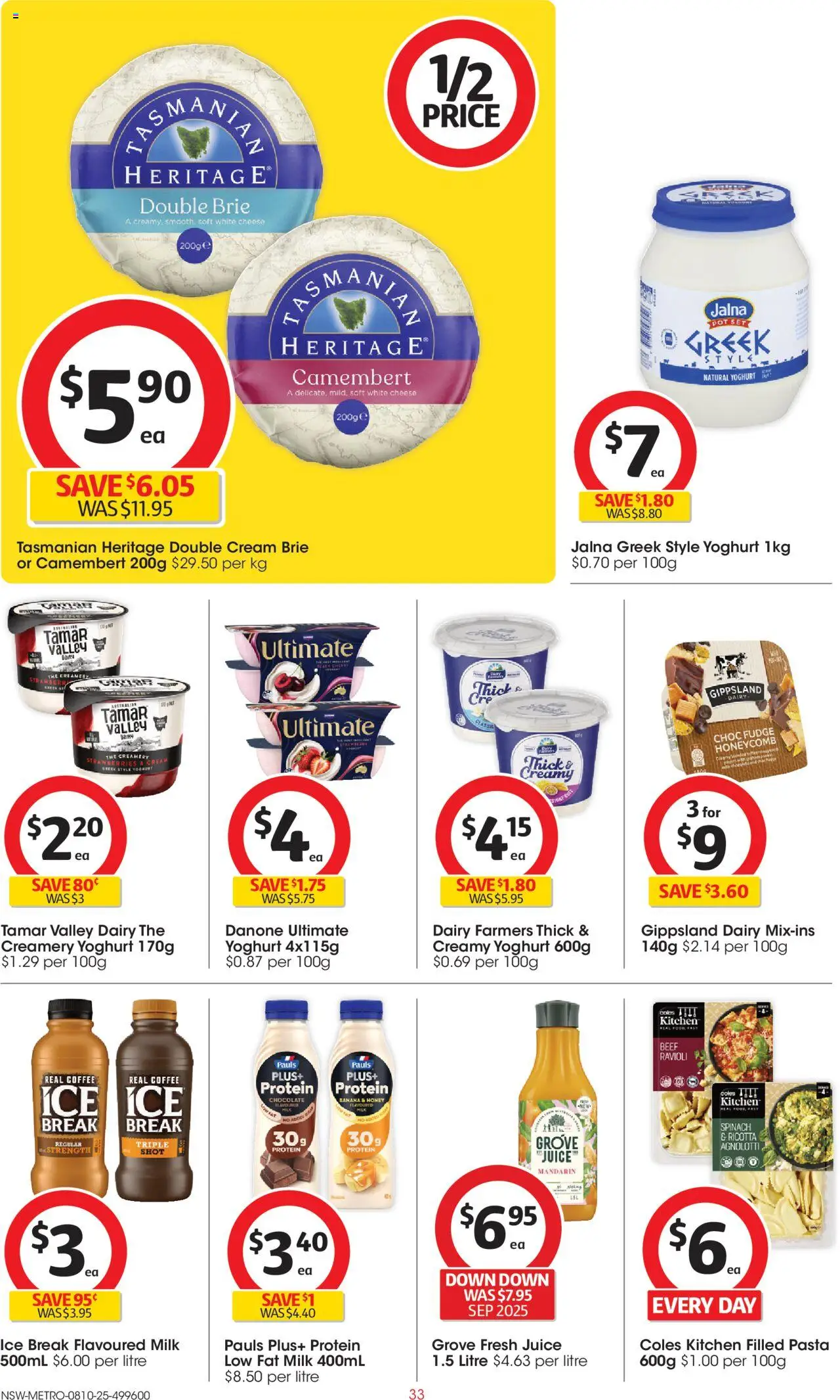 Coles catalogue - valid from 08.10.2025 | Page: 33 | Products: Honey, Strawberries, Pasta, Cream